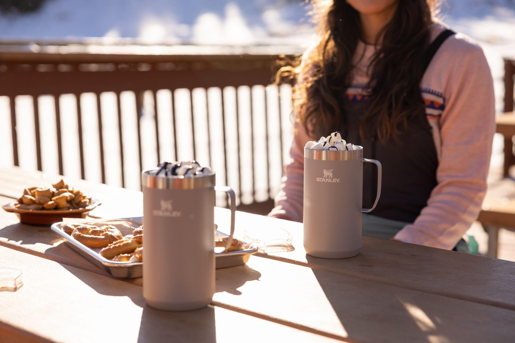 Stanley Stay Hot Camp Mug - Durable 18/8 Stainless Steel Insulated Mug - Splash-Free Tritan Drink-Thru Lid - 24 Oz - Ash 2.0