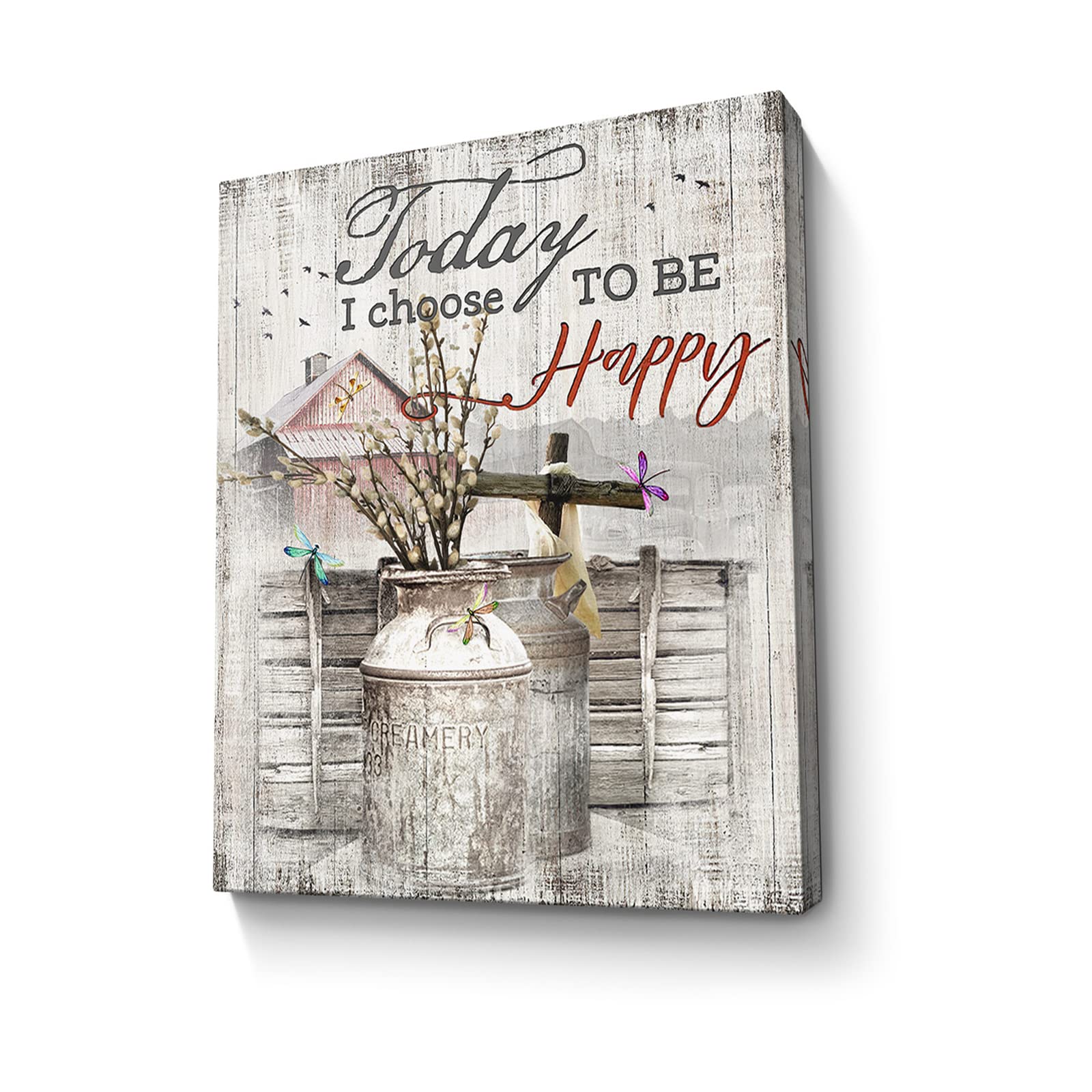 Farmhouse Old Barn Wall Art Rustic Farmhouse Picture Wall Decor Painting Framed Modern Artwork For Bedroom Bathroom Office Home