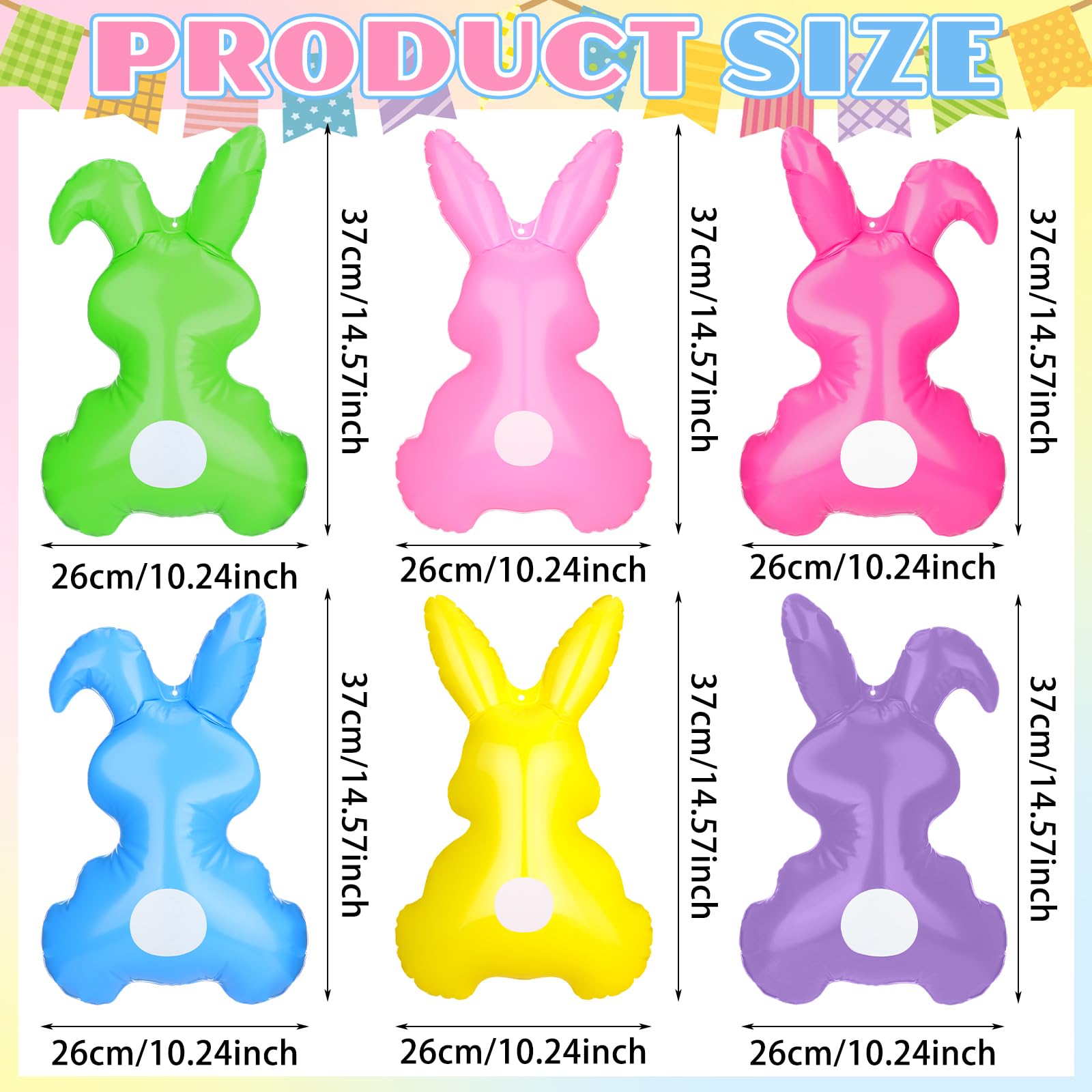 Realspring 12 Pieces 14 Inch Summer Inflatable Blow up Decor Butterfly Ice Cream Pink Flamingo Inflatable Hanging Ornament Giant