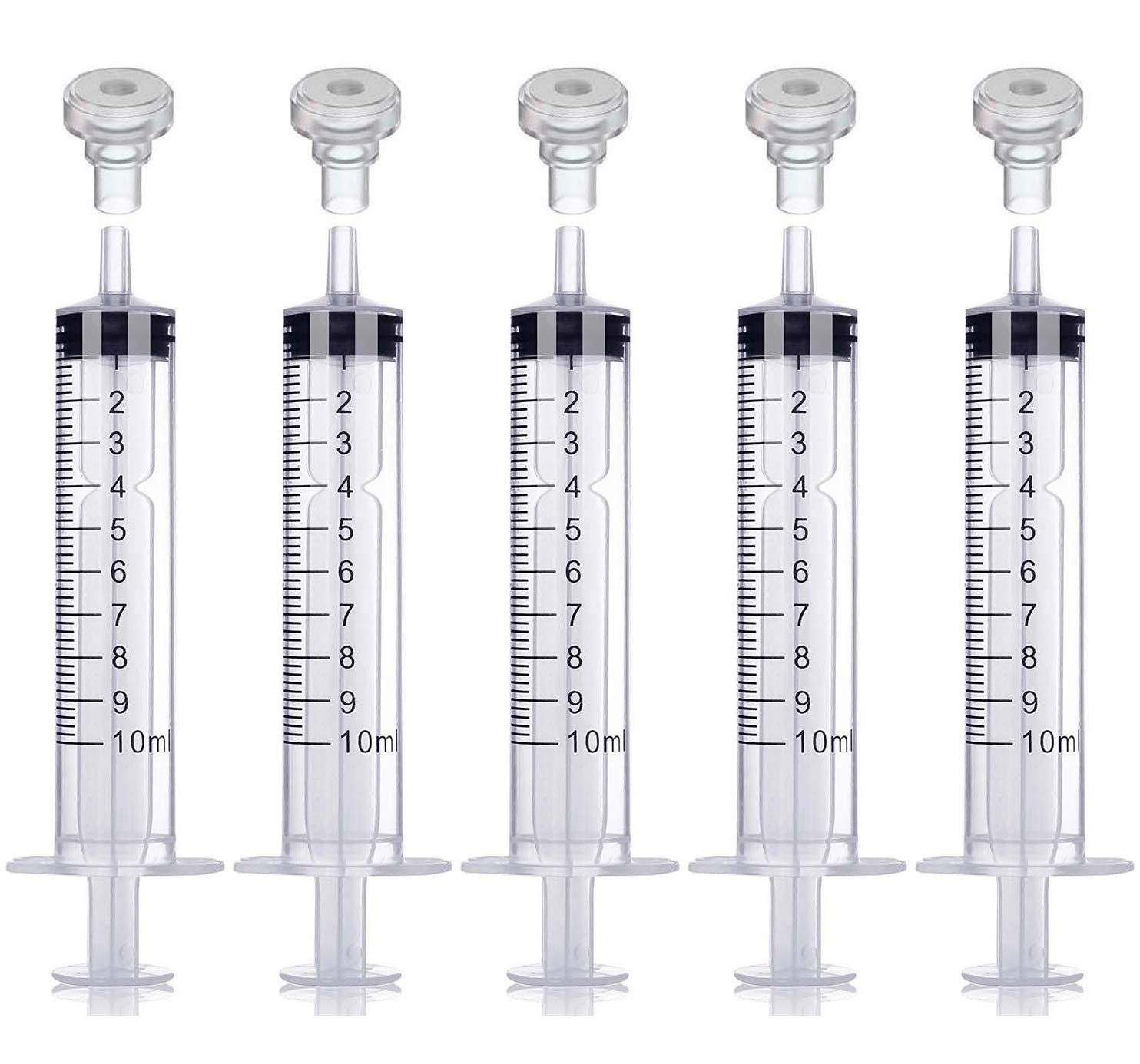 5 Packs 10Ml Plastic Measuring Syringe With 5 Injector Kit, No Needle Perfume Dispenser Pump Perfume Refill Tool Perfume Decanti