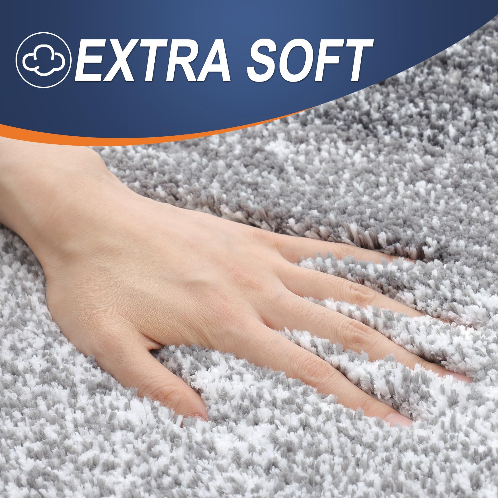 OLANLY Bathroom Rugs Mat, Extra Soft Microfiber, Quick Dry, 30"x20", Grey, Rubber Backing, Machine Washable, Model YSDDF1-095176
