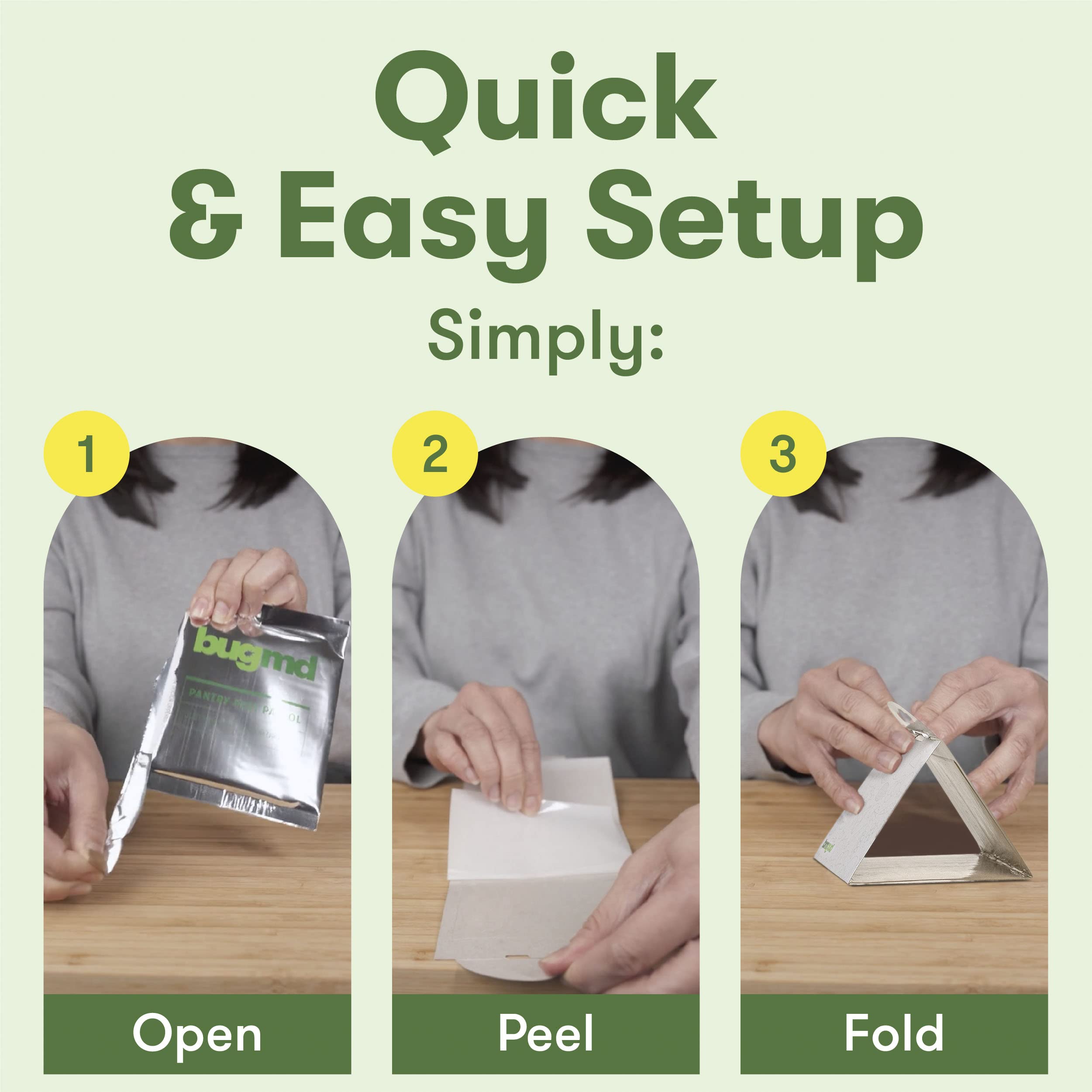 Bugmd Pantry Pest Patrol (18 Count, White) - Moth Traps For Kitchen, Pantry Moth Trap, Bug Trap, Moth Traps For House Pantry, Ge