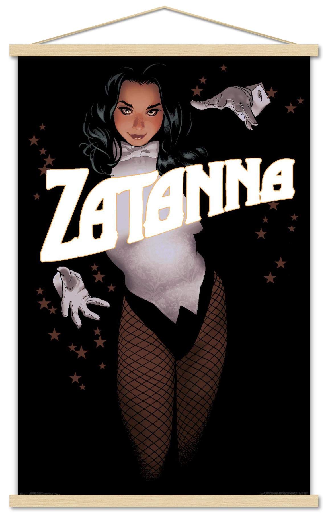 Trends International Dc Comics - Zantanna - Alex Ross Portrait Wall Poster, 22.375'' X 34'', Premium Print And Beechwood Hanger