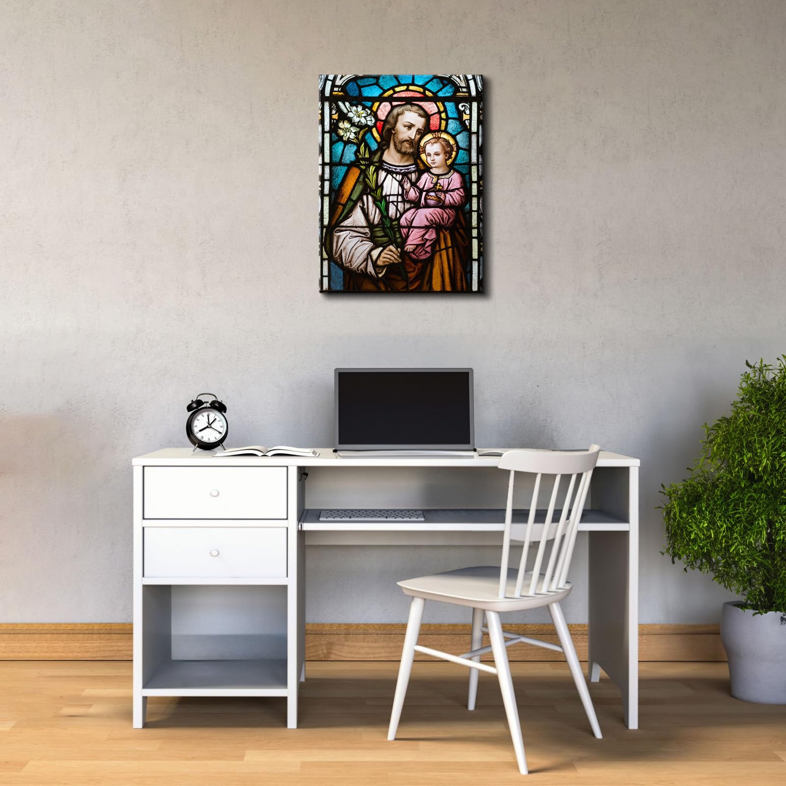 Yonica Christian Jesus Cross Canvas Wall Art For Home Decor - Merciful Heavenly Father Redemption Pictures Print On Canvas Hd Gi