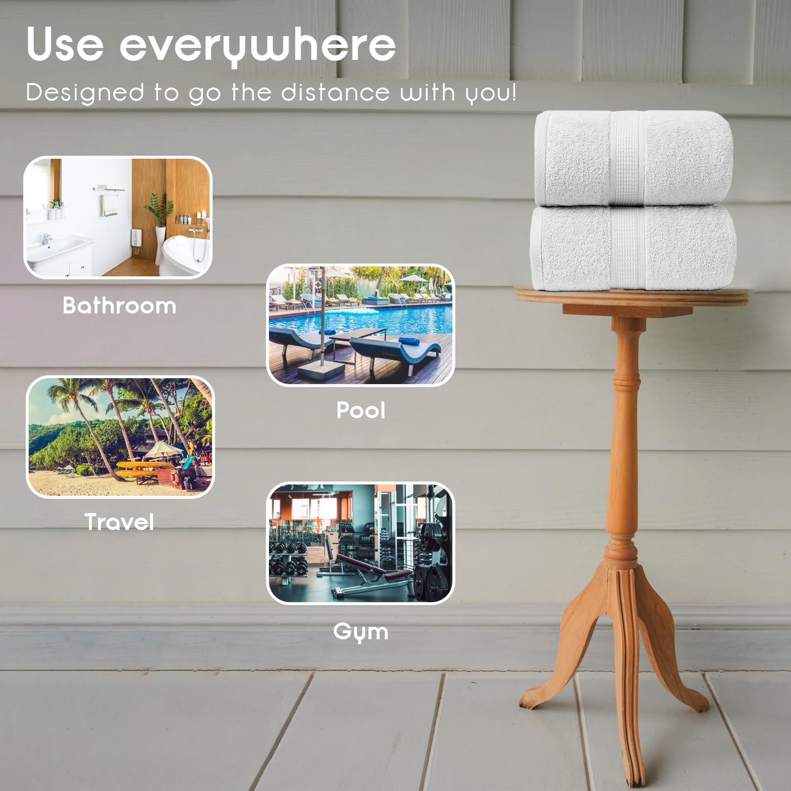 Ariv Towels 2-Piece Jumbo Premium Bath Sheet Set- Suitable For Sensitive Skin & Daily Use- Soft, Quick Drying & Highly Absorbent