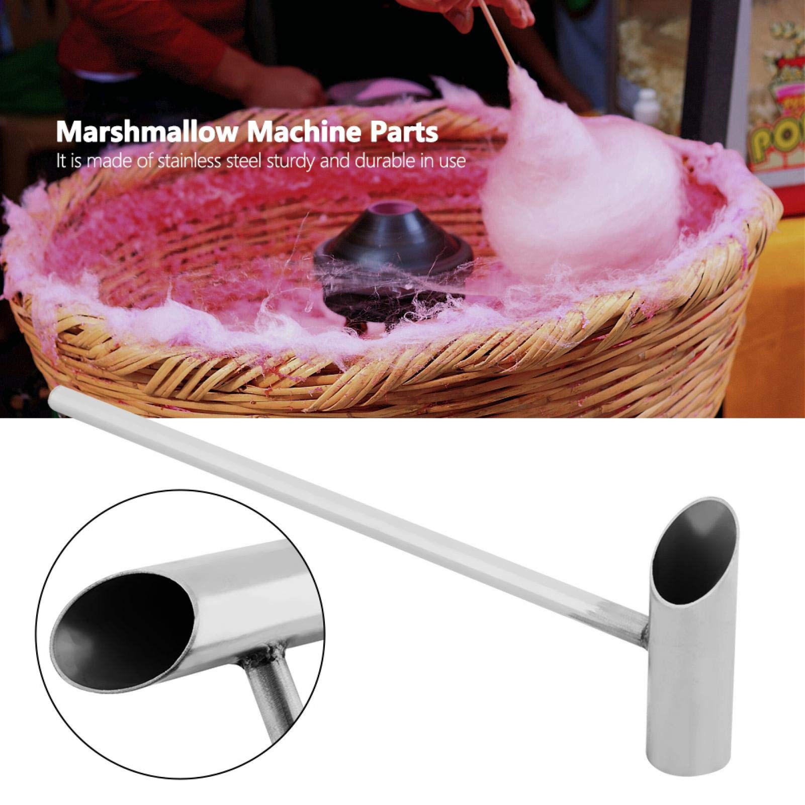 29Cm/11.6In Marshmallow Spoon, Sugar Spoon Marshmallow Machine For Cotton Candy Floss Machine Spare Parts Stainless Steel Materi