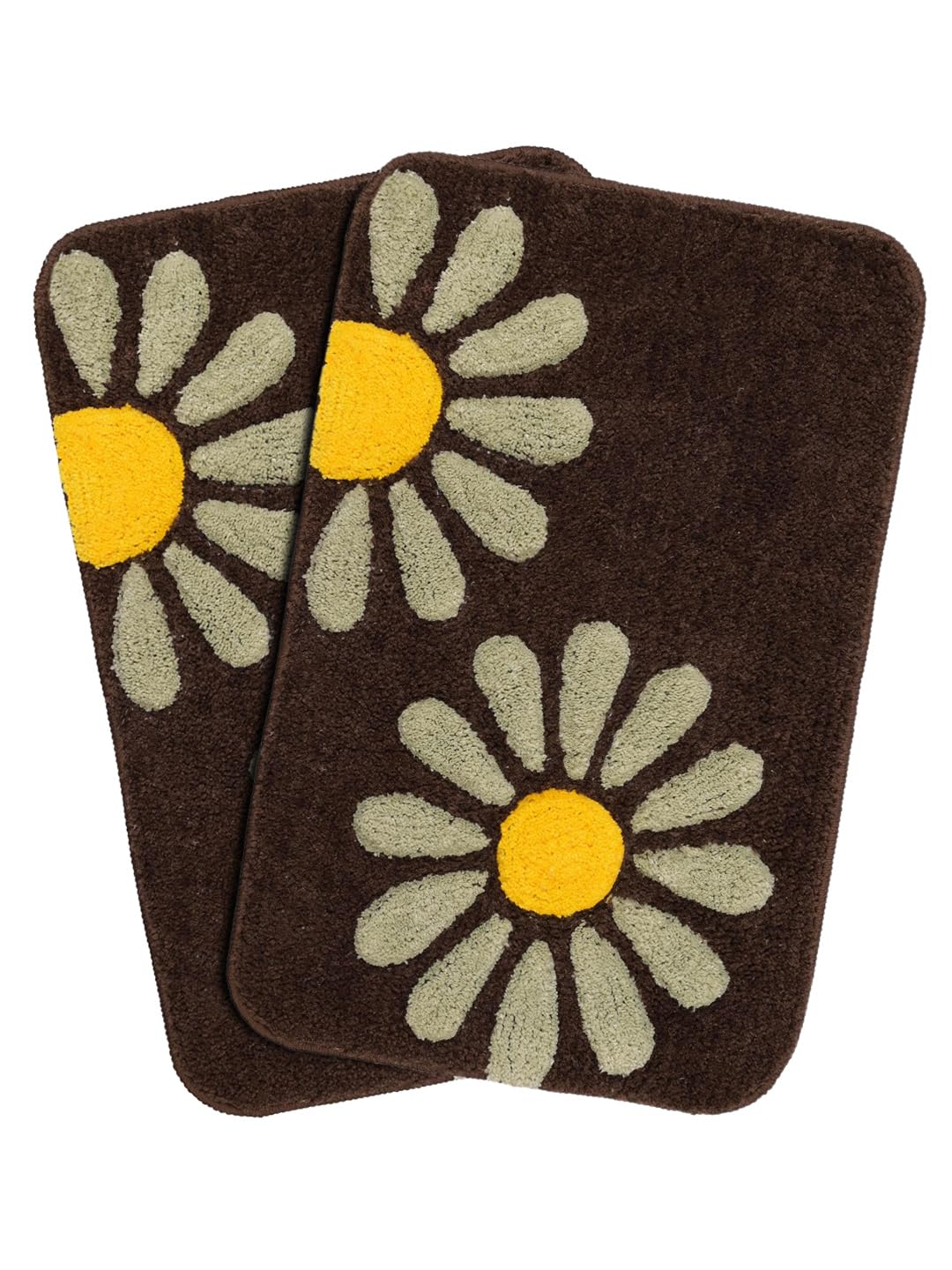 Saral Home Cawo Soft Antiskid Bathmat 2Pc,Brown. 40X60 Cm