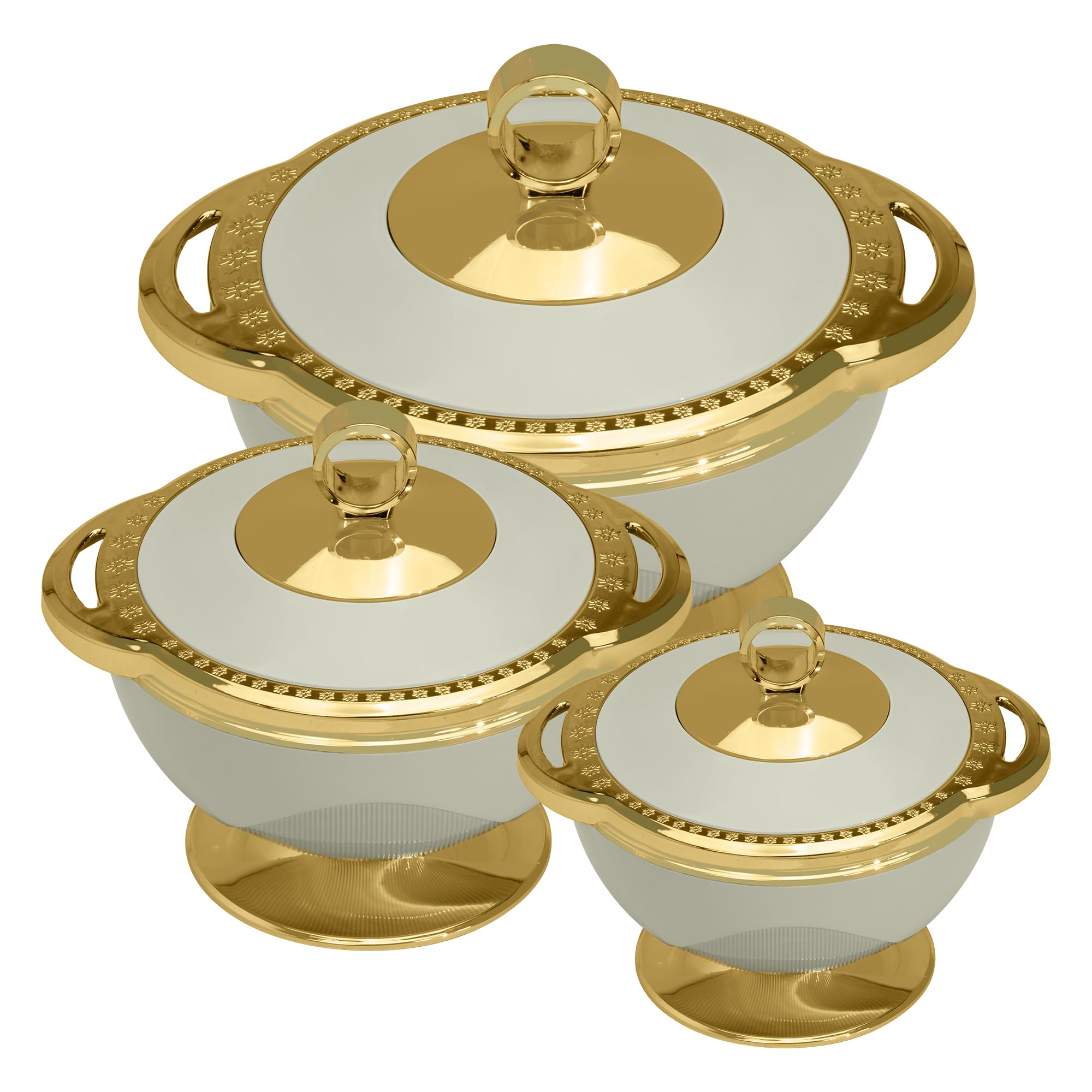 Selvel Milano Inner Steel Casserole Set Of 3 (1700Ml, 1100Ml, 600Ml)|Bpa Free|Advanced P.U. Insulation| Hot Box For Kitchen | Ke