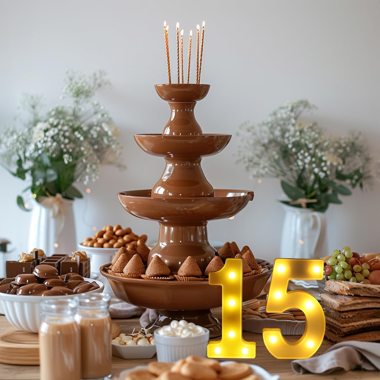 15th Birthday Decorations For Girls and Boys,15 Light Up Numbers Quinceanera Decorations,Numero 15 Decoracion Para Quinceanera,C