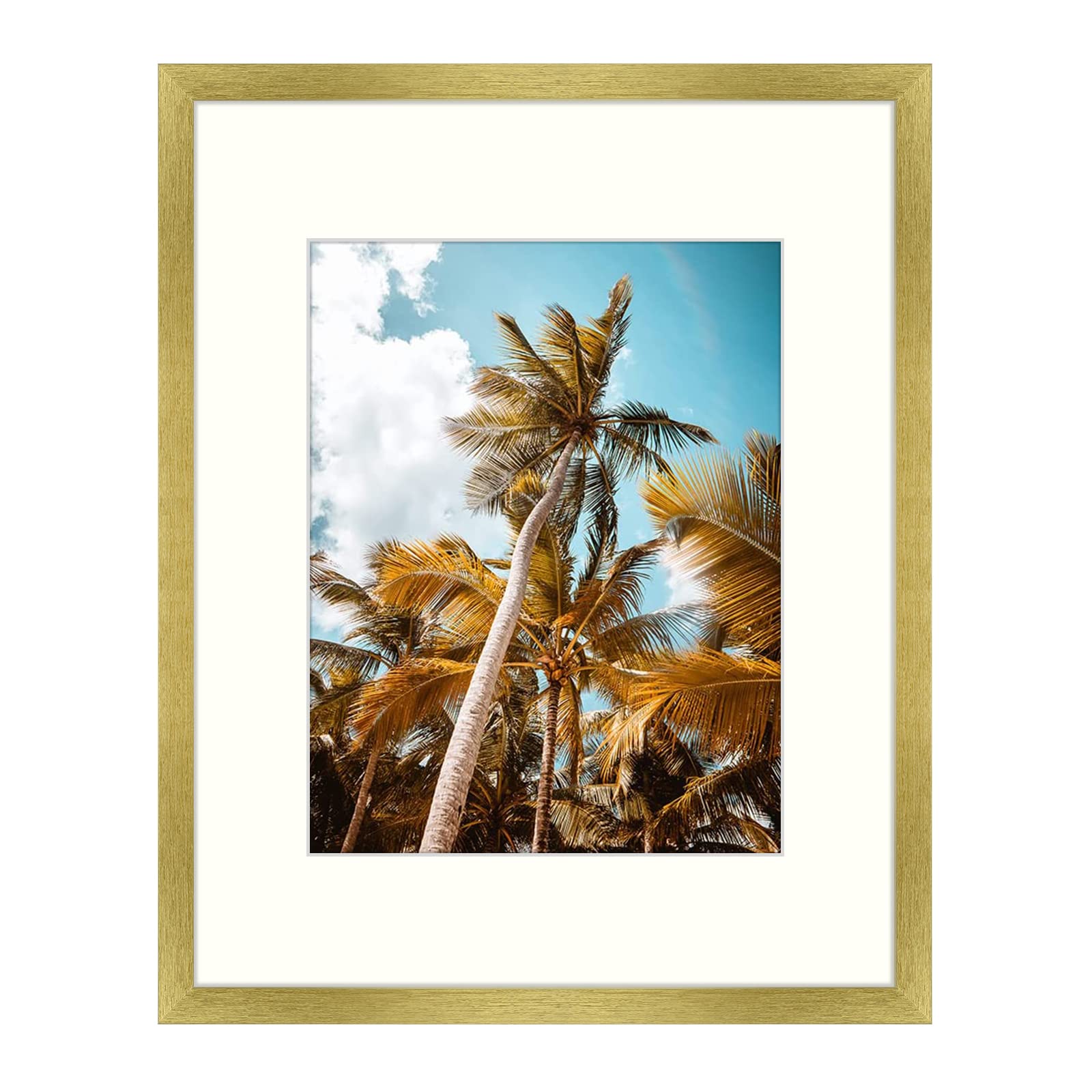 Frametory, 16x20 Picture Frame with Mat for 11x14 Picture- - High Definition Glass Wide Molding - Preinstalled Wall Mounting Har
