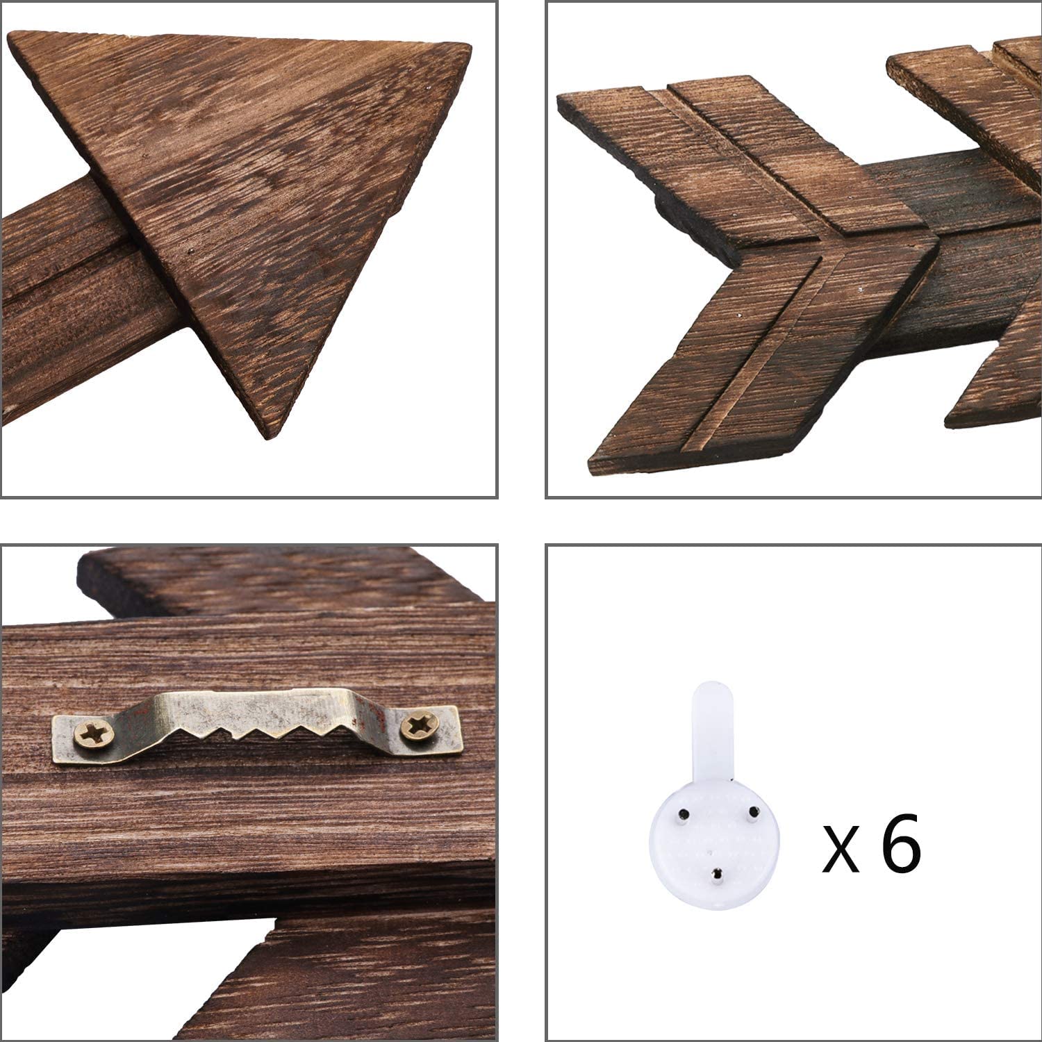 Universal Arts 3 Pcs Wooden Arrow Wall Decor, Arrow Sign For Farmhouse Home Wedding Party Wall Hanging Decoration