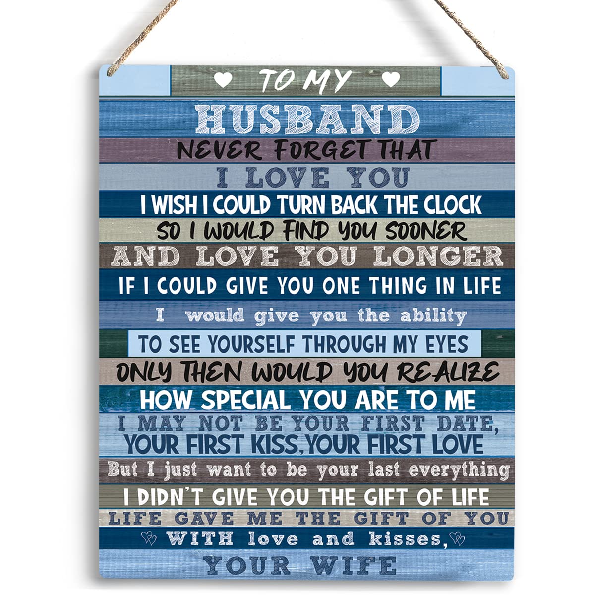 Husband Birthday Gift to My Husband Gift Wooden Tag Anniversary Birthday Wedding Valentine s Day Gift Men s Husband Romantic Gif
