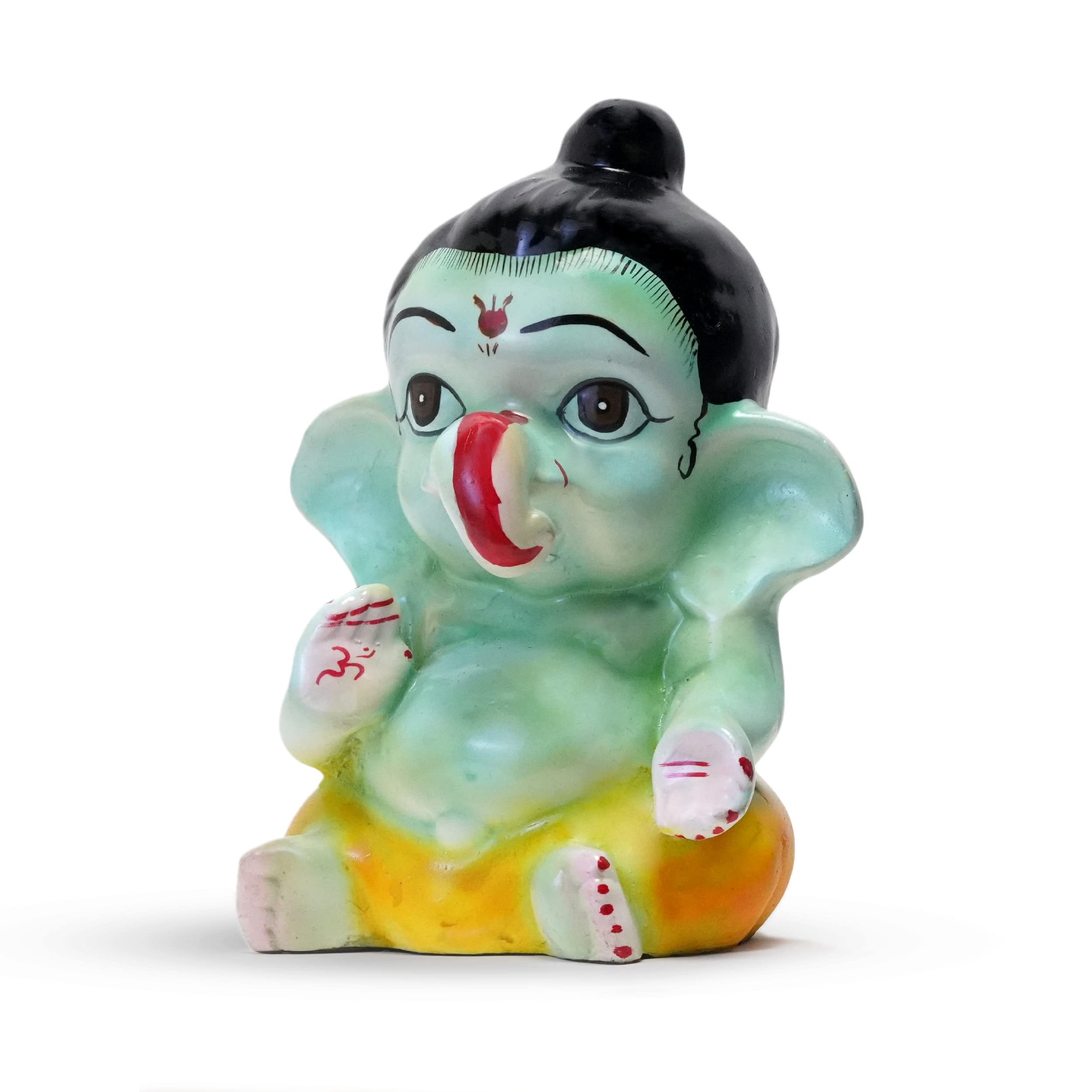Lupaava Lord Ganesha Idol | Ganesh Ganpati Bappa Idol For Car Dashboard | Living Room | Drawing Room | House Warming (13 X 10 X