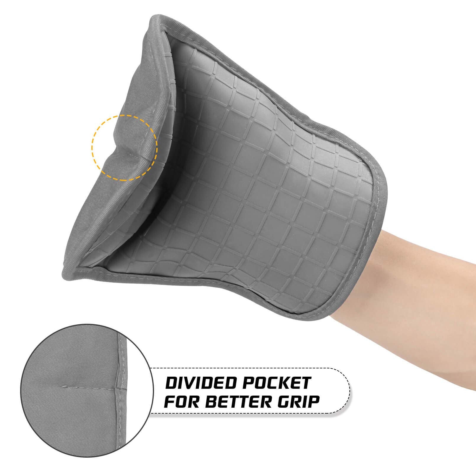 Homwe Silicone Oven Mitts And Pot Holders For Kitchen & Baking - Set Of 4 Heat-Resistant, Heavy-Duty Cooking Mittens W/Non-Slip,