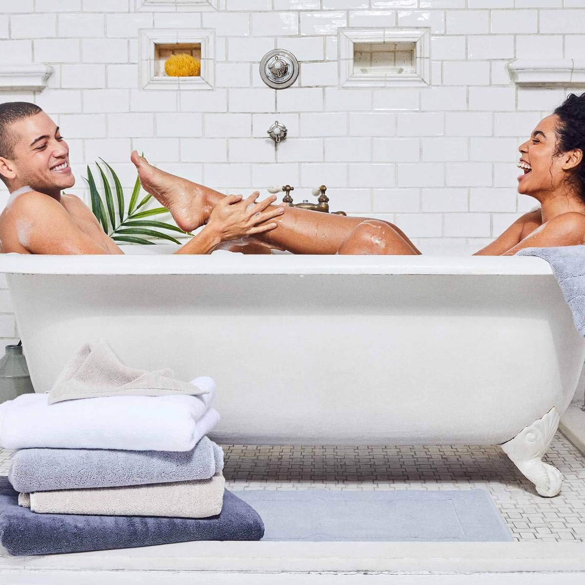 Brooklinen Super-Plush Hand Towels - Set Of 2, White, 100% Cotton | Best Luxury Spa Towels