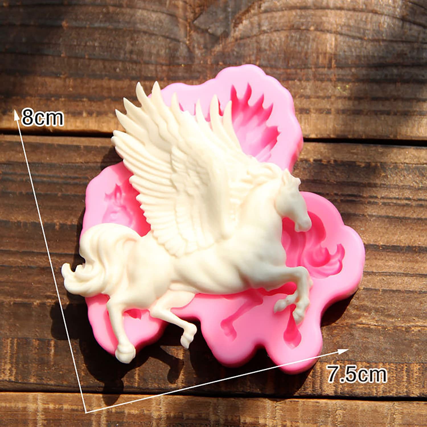 3D Pegasus Fly Trojan Horse Silicone Mold For Diy Fondant Candy Making Chocolate Molds Lollipop Desserts Ice Cube Gum Clay Soap