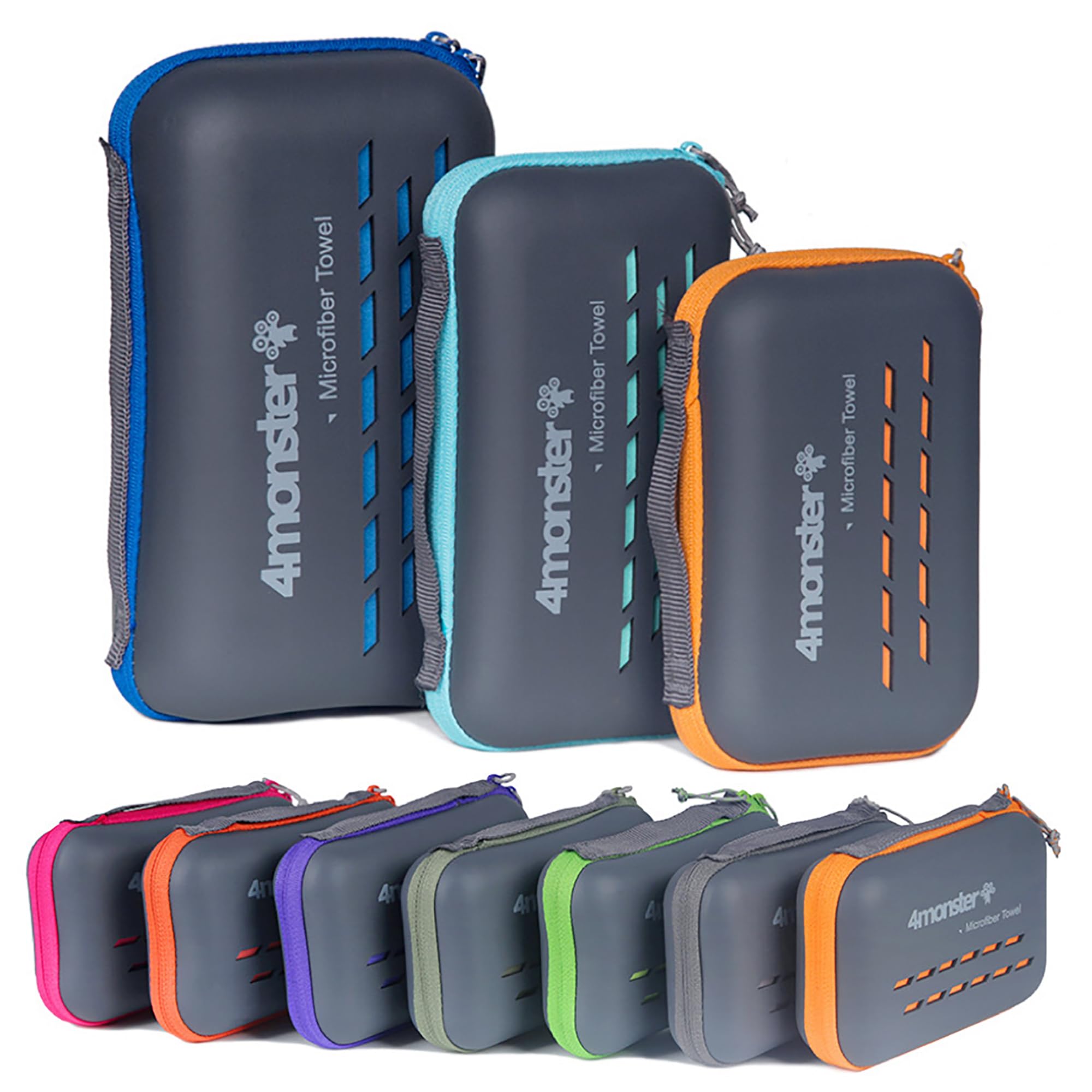 4Monster Camping Towels Super Absorbent, Fast Drying Microfiber Travel Towel, Quick Dry Ultra Soft Compact Gym Towel For Swimmin