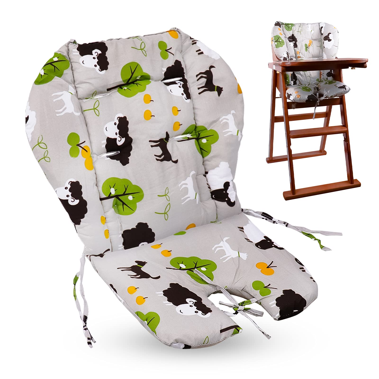 Lomgwumy High Chair Pad,High Chair Cover/Seat Cushion, Light And Breathable, Soft And Comfortable, Cute Pattern, Suitable For Mo