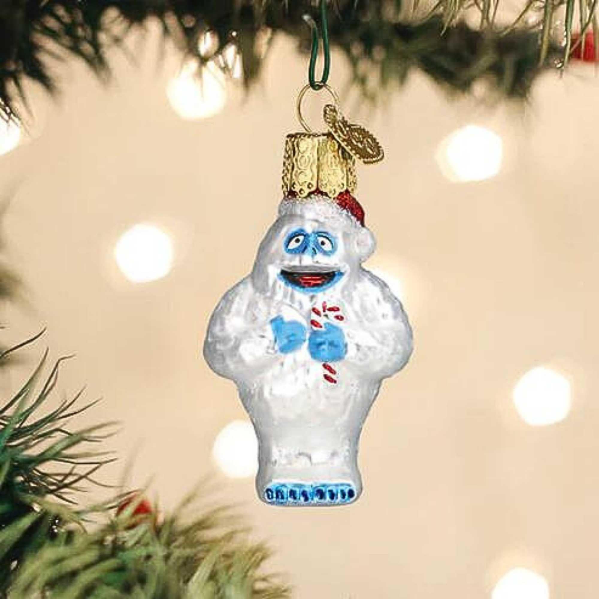 Old World Christmas Mini Bumble Glass Blown Ornament for Christmas Tree, Handcrafted Holiday Decoration, Rudolph Collection