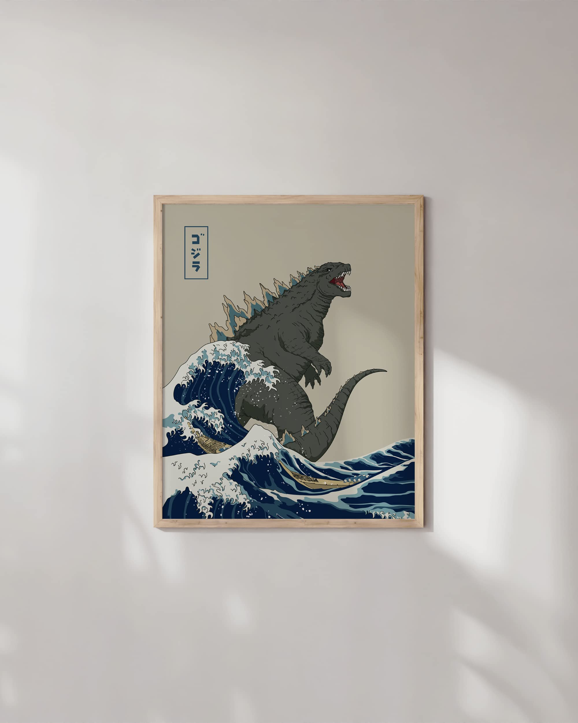 Haus And Hues Monster Posters For Boys Room - Japanese Wall Art Posters For Walls Japanese Art, King Of Monsters Poster Dinosaur