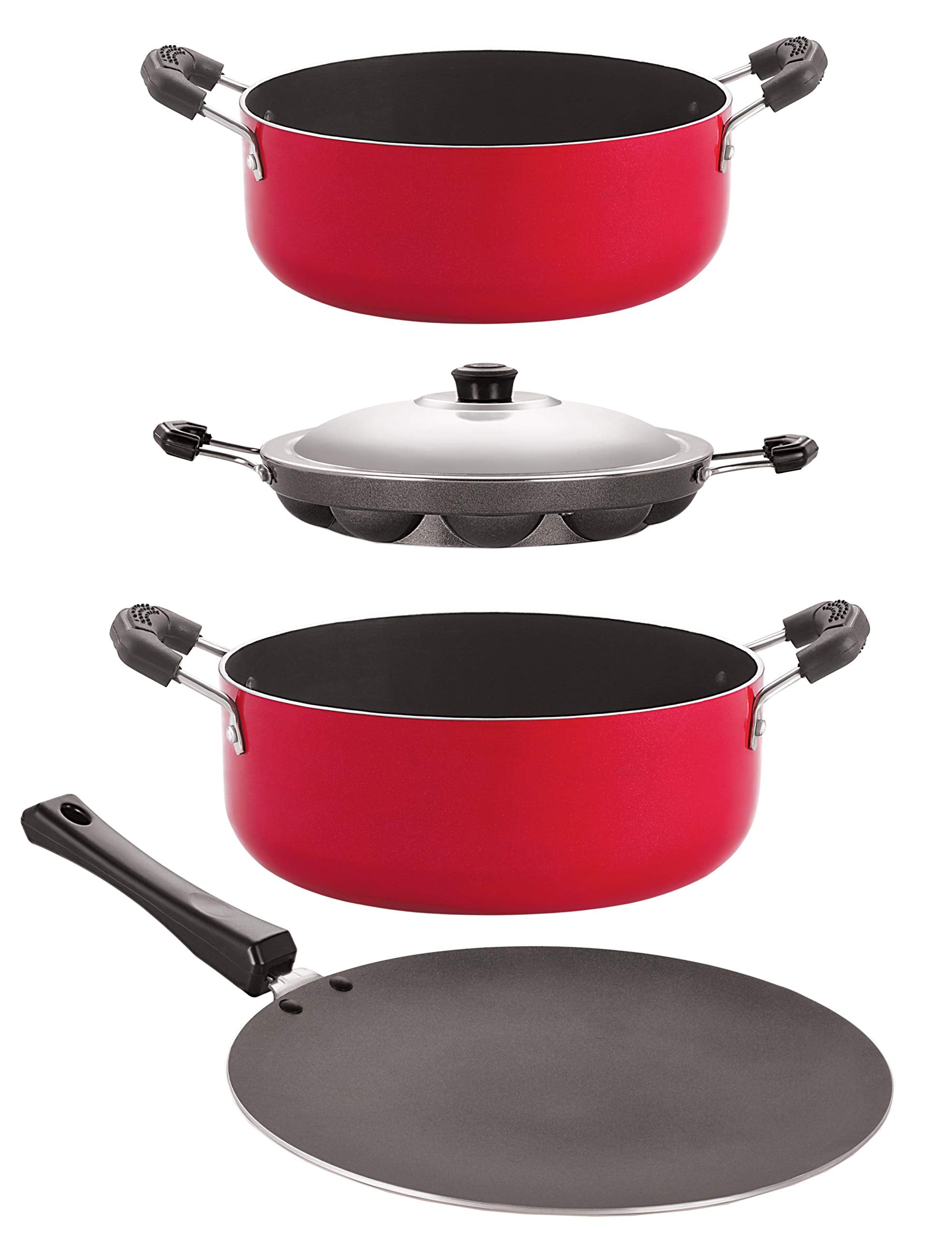 Nirlon NonStick Coated Heat Resistance Pfoa Free Aluminium Cookware Utencil Combo Set (Ct11_Cs26_Ap12_Cs24)