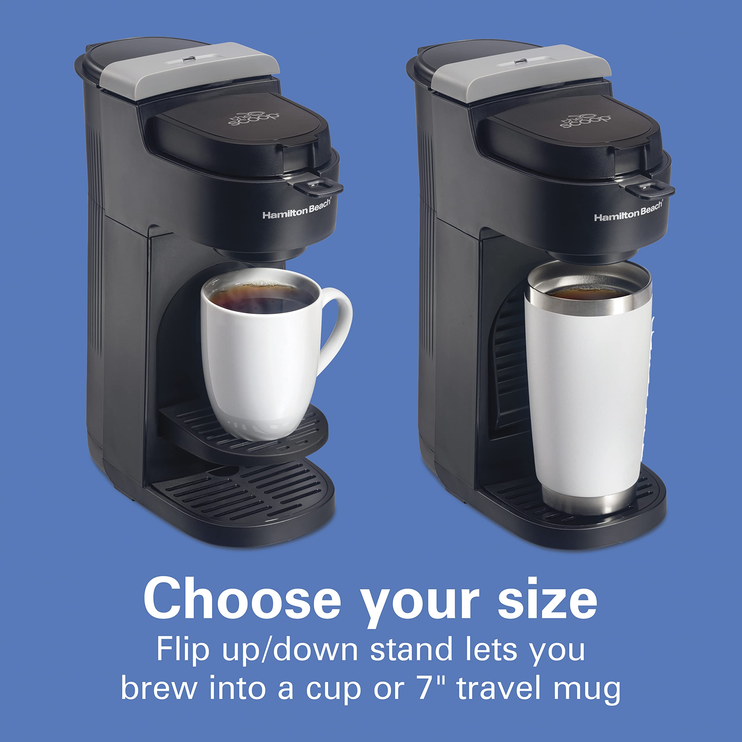 Hamilton Beach The Scoop Single Serve Coffee Maker & Fast Grounds Brewer For 8-14Oz. Cups, Brews In Minutes, Black (47620), Next