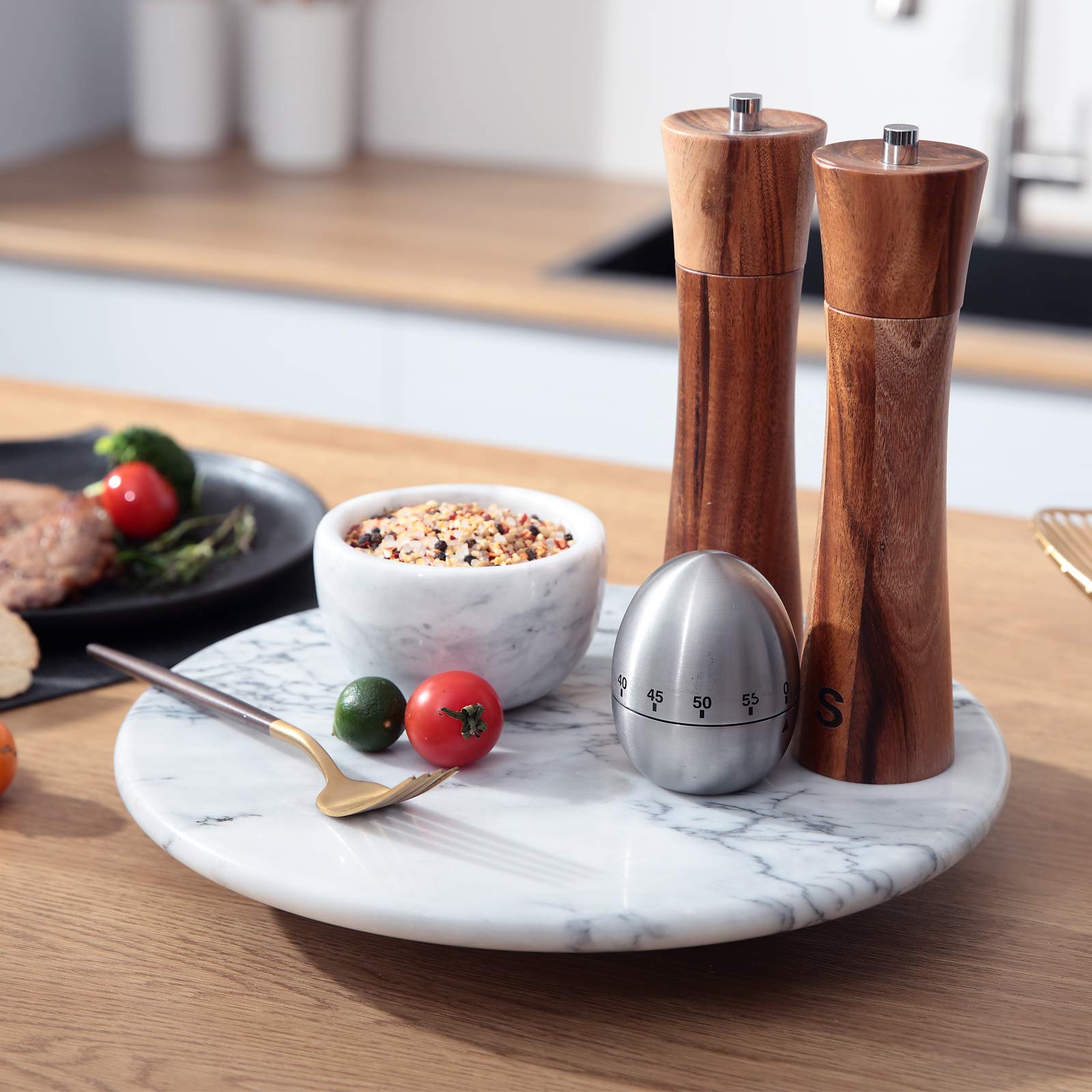 Jalz Jalz 12'' Marble Lazy Susan Kitchen Turntable