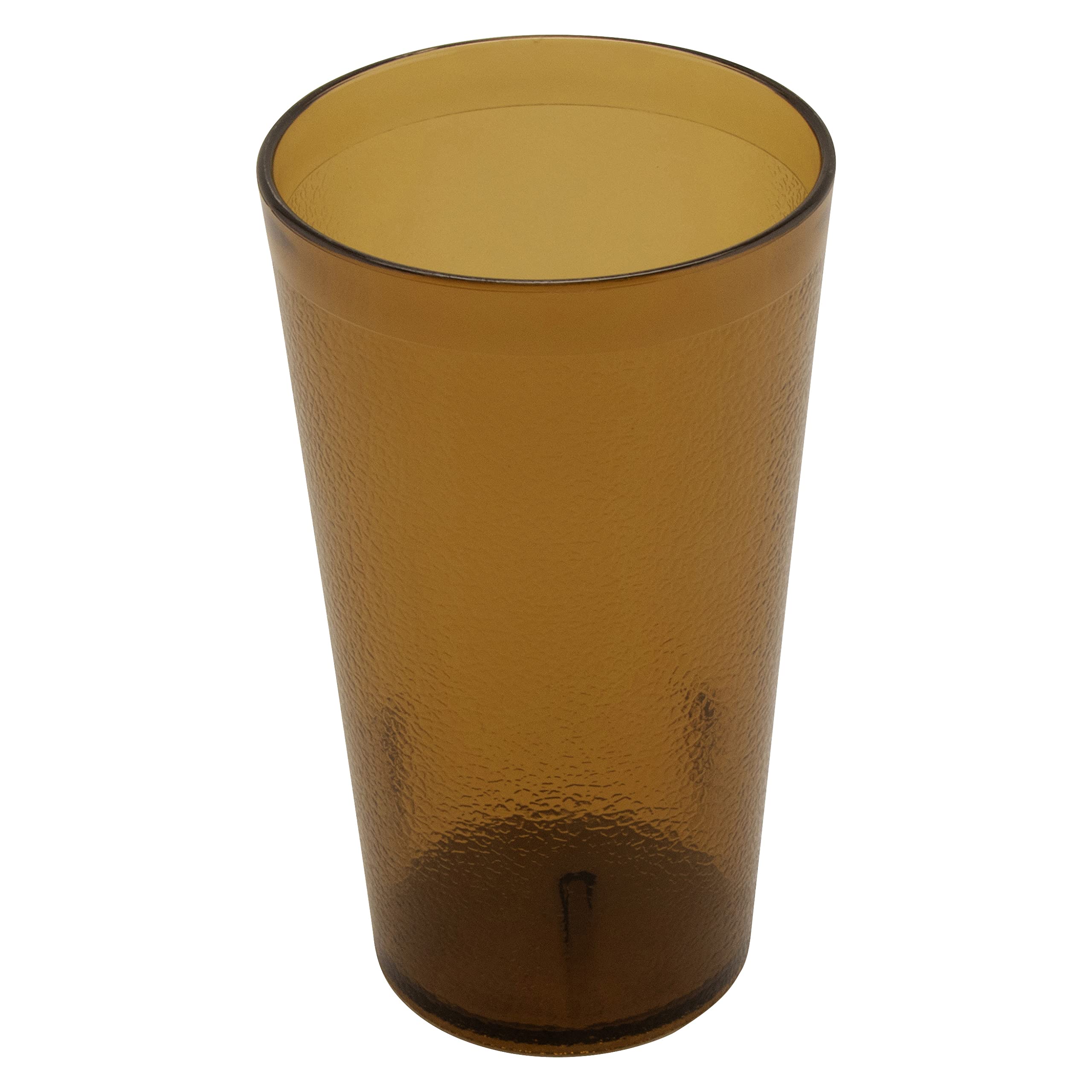 G.E.T. 6612-1-A-EC Heavy-Duty Plastic Restaurant Tumblers, 12 Ounce, Amber (Set of 4) }