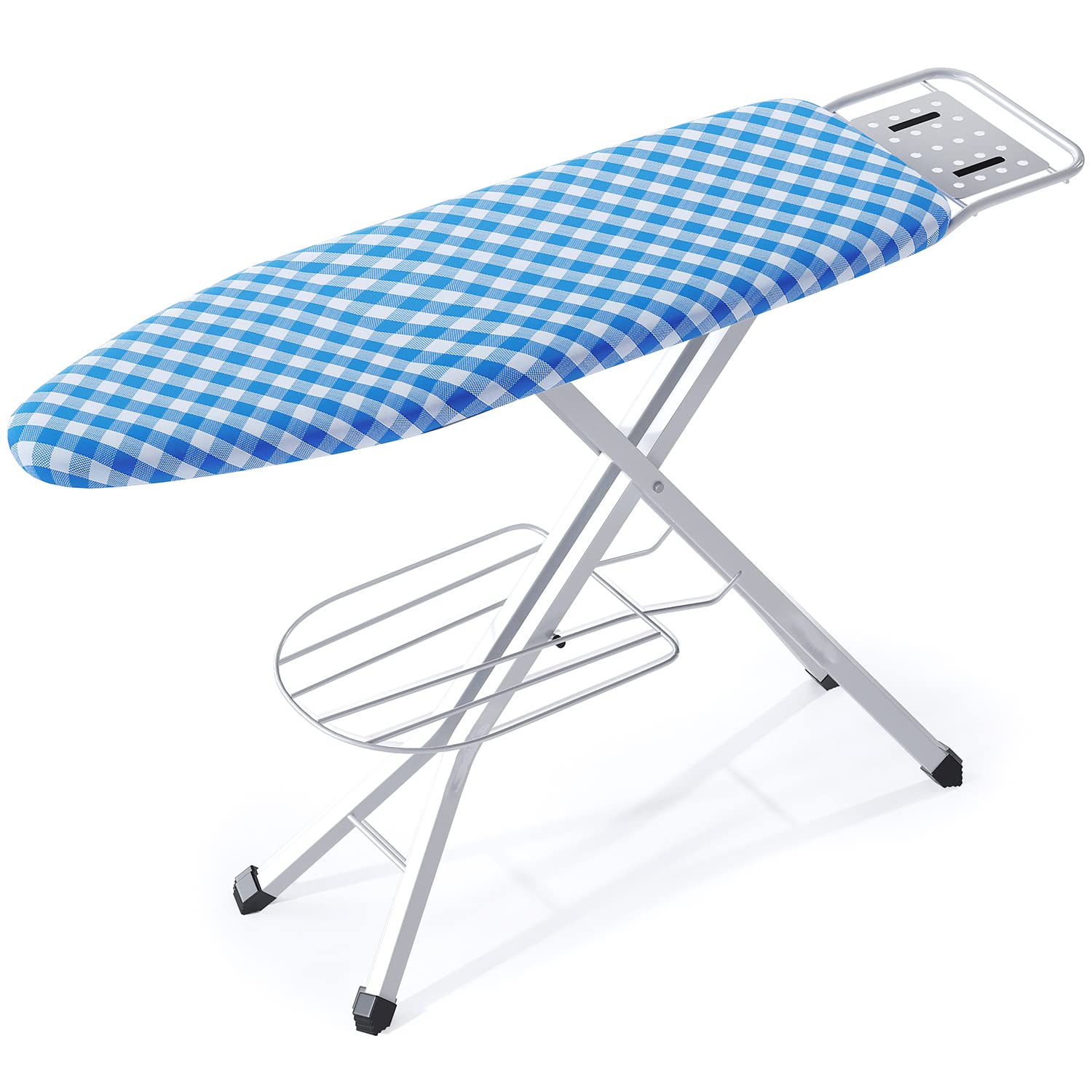 Bktd Ironing Board, Heat Resistant Cover Iron Board With Steam Iron Rest, Non-Slip Foldable Ironing Stand. Heavy Sturdy Metal Fr