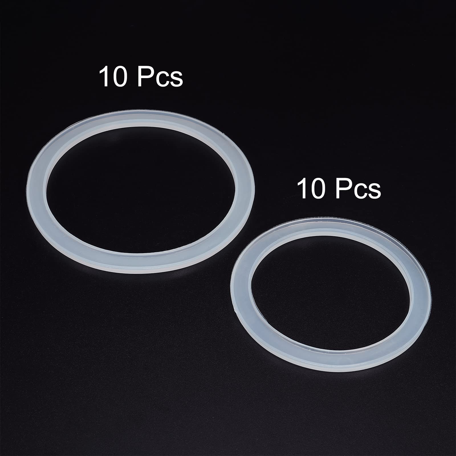 Patikil 70Mm Regular And 86Mm Wide Mouth Silicone Sealing Rings Set, 1Set/20Pack Reusable Leak-Proof Gaskets For Mason Jar Lids,