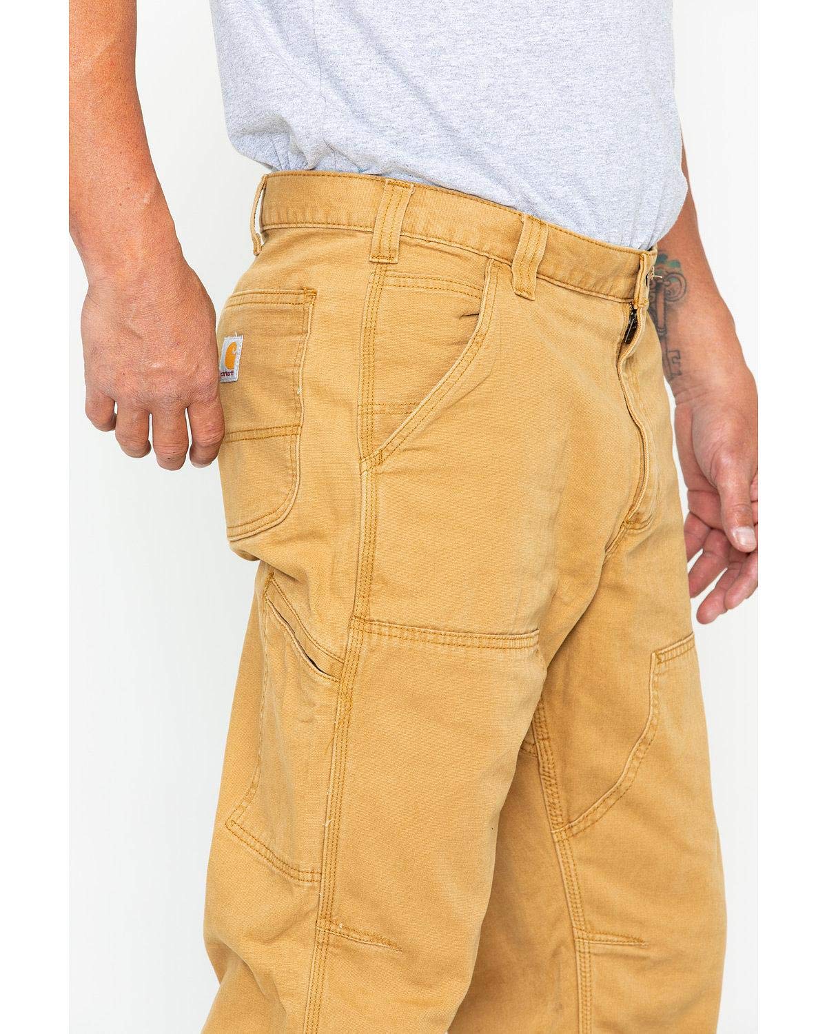 Carhartt Mens Rugged Flex Relaxed Fit Double-Front Utility Work Pants, Hickory, 42W X 34L Us