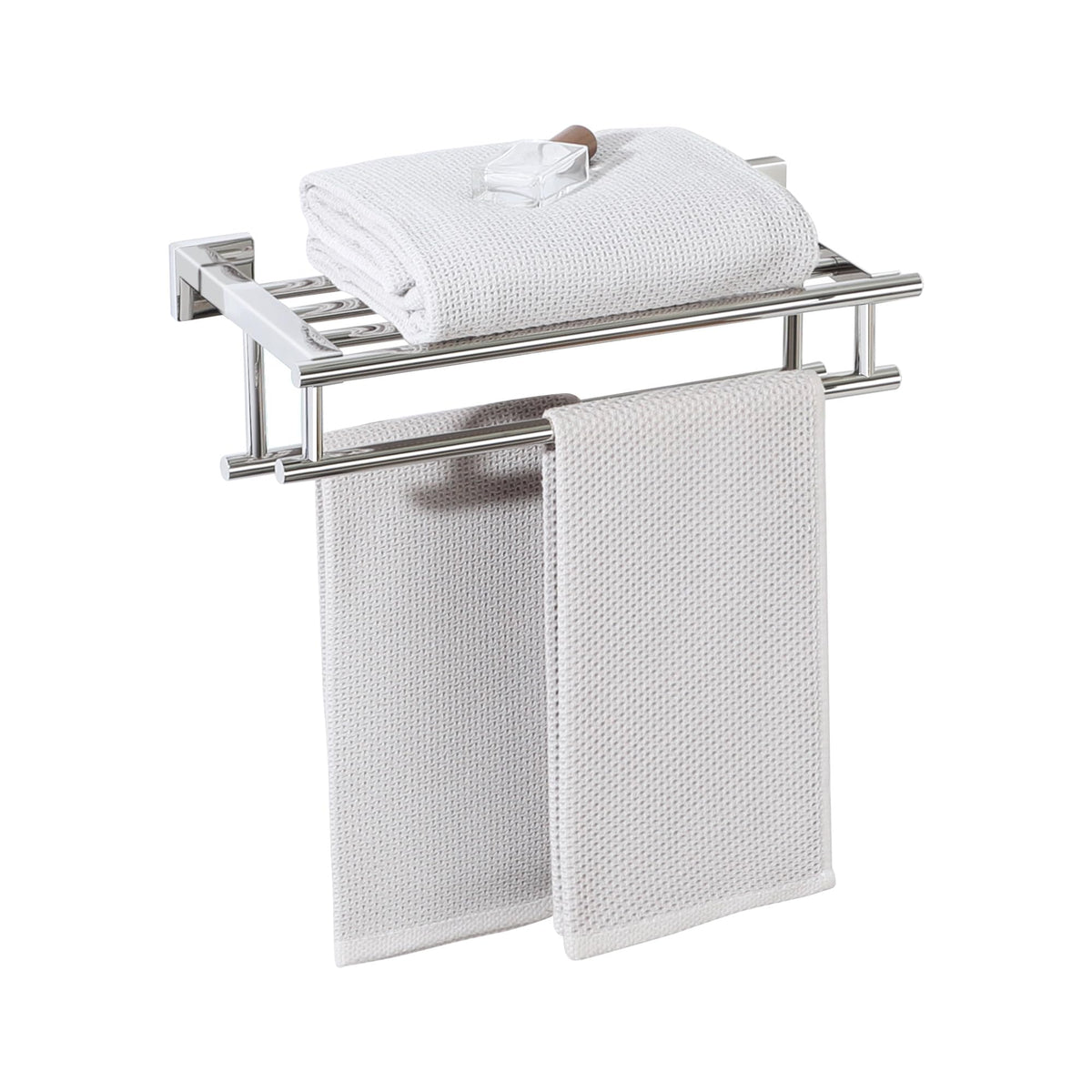 Alise Towel Rack,Towel Hanger Towel Shelf With Double Towel Bars For Bathroom Lavatory,16 Inch Sus 304 Stainless Steel Wall Moun