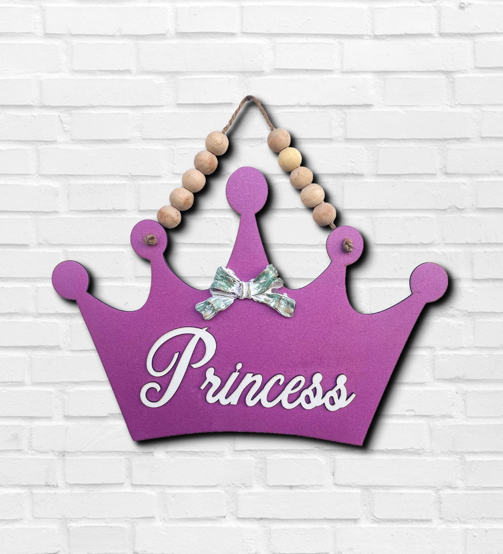 Chalk My Theme Princess Crown Wooden Wall Door Or Wall Hanging Art For Girls Room Decoration Item| Kids Room Decor | Gift For Gi