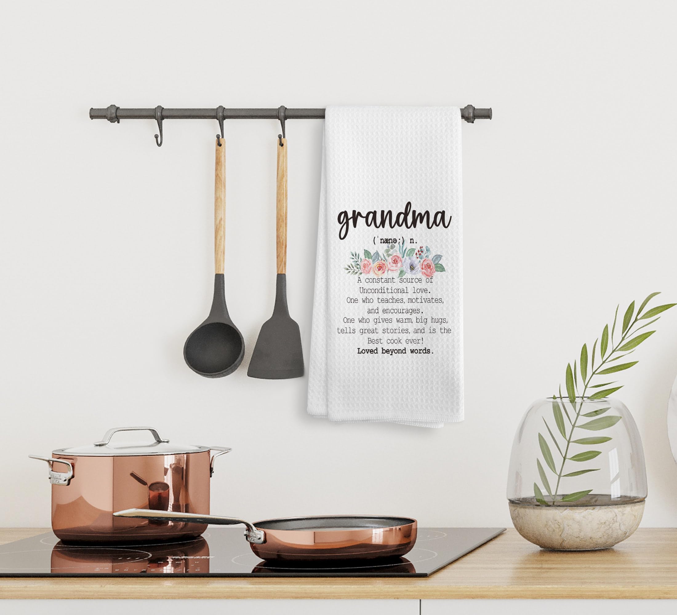 NOQL Grandma Gifts Kitchen Towels and Dishcloths, Thoughtful Gifts for Grandma, Best Hand Towels and Tea Towels for Bathroom and