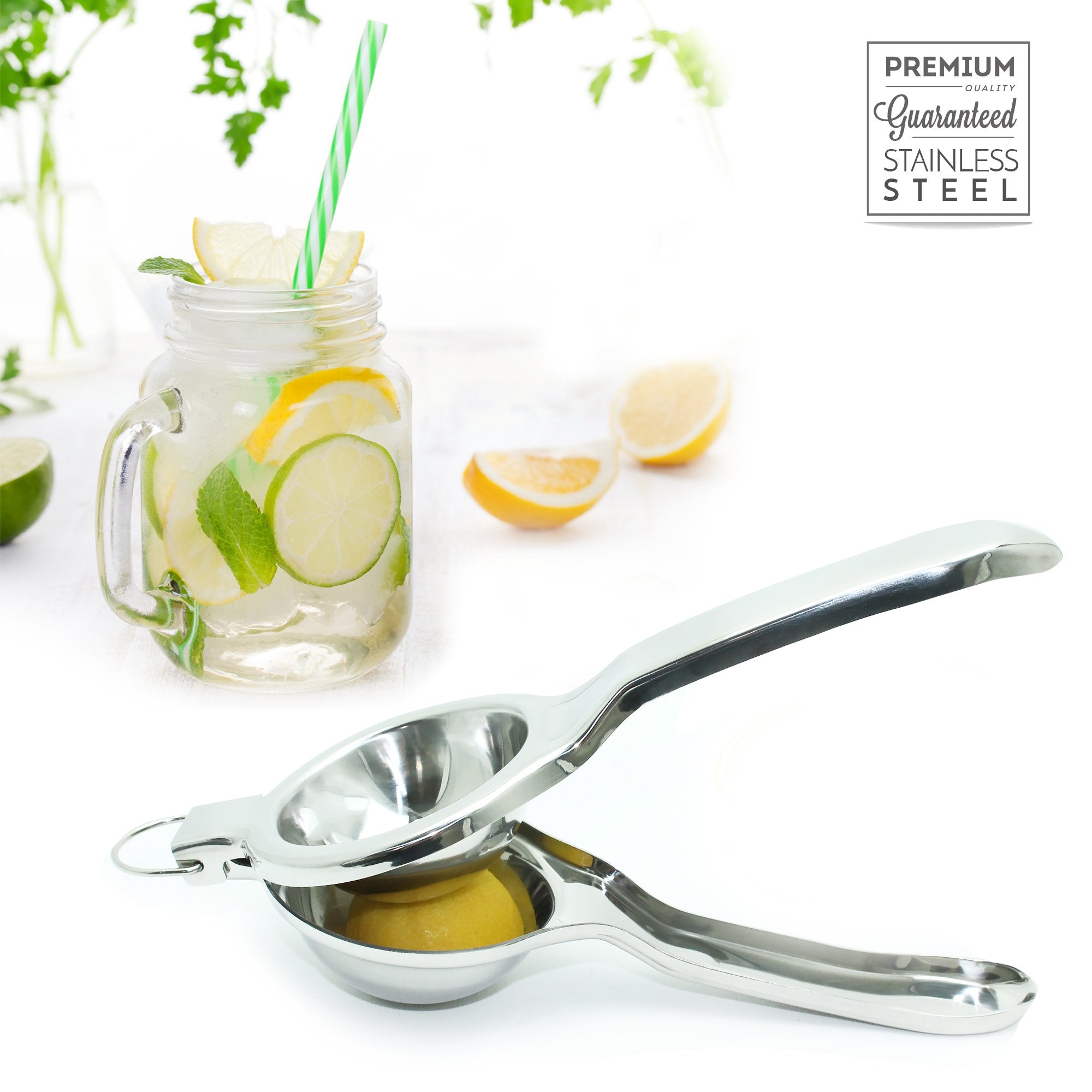 The Biggest Professional Super Jumbo Stainless Steel Lemon Squeezer (Ecojeannie Ls0002), Never Break Never Rust Lemon Juicer, Ci
