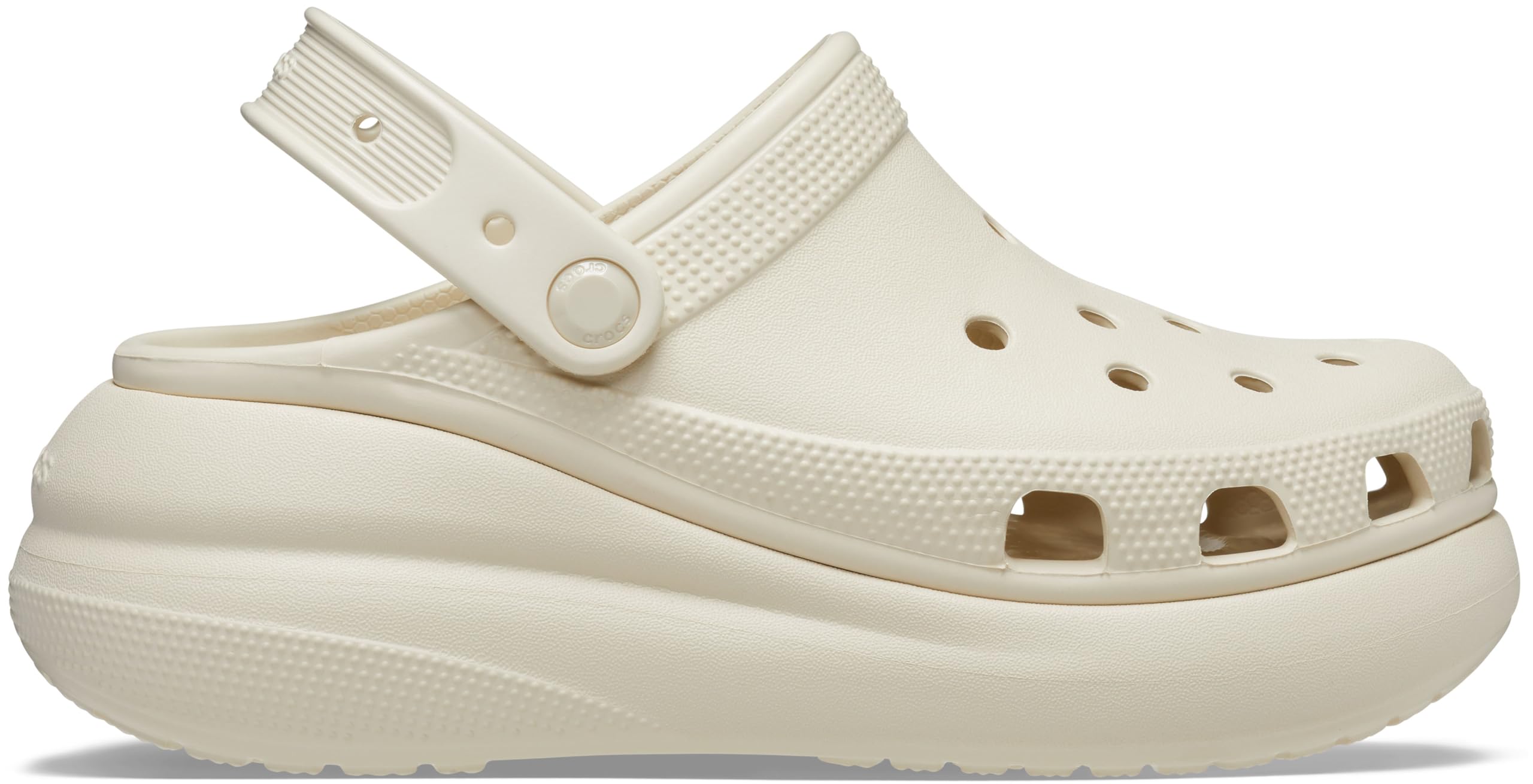 Crocs Unisex Classic Crush Clogs  Platform Shoes, Bone, 9 Us Men