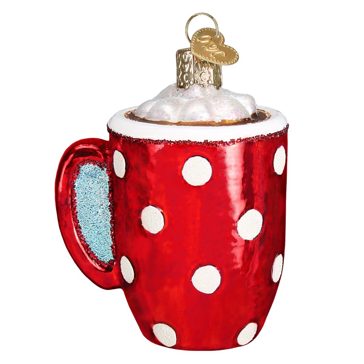 Old World Christmas 32310 Coffee and Tea Gifts Glass Blown Ornaments for Christmas Tree Hot Cocoa