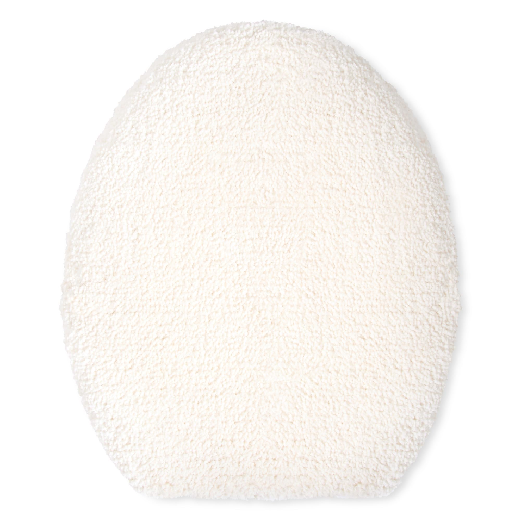 TOWN & COUNTRY EVERYDAY Ultra Plush Solid Tufted Toilet Lid Cover, 18.5   x19.6, White