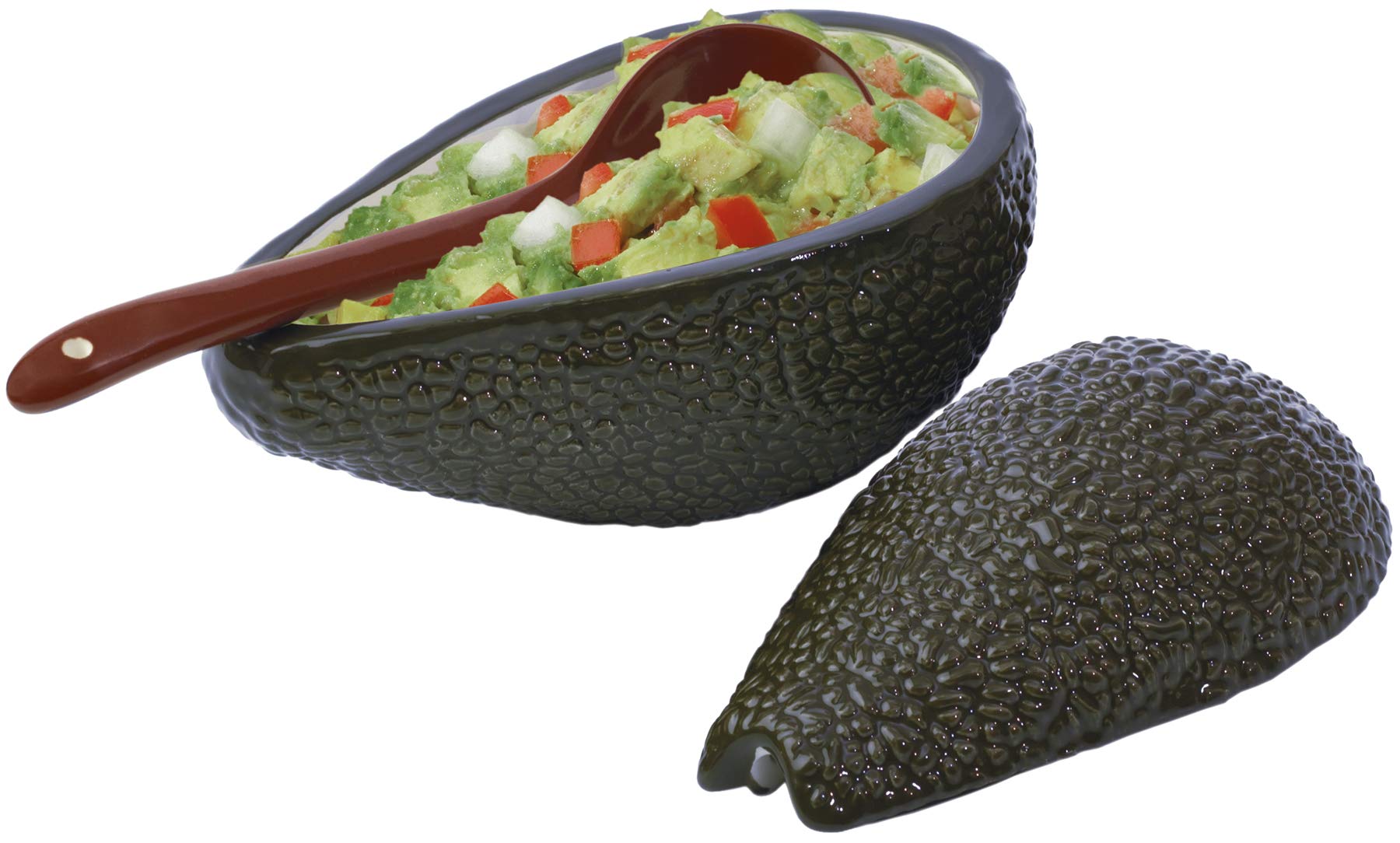 Prepworks By Progressive Guacamole Bowl With Spoon - Great For Serving Homemade Guacamole, Avocado Dip, Guacamole Serving Tray ,