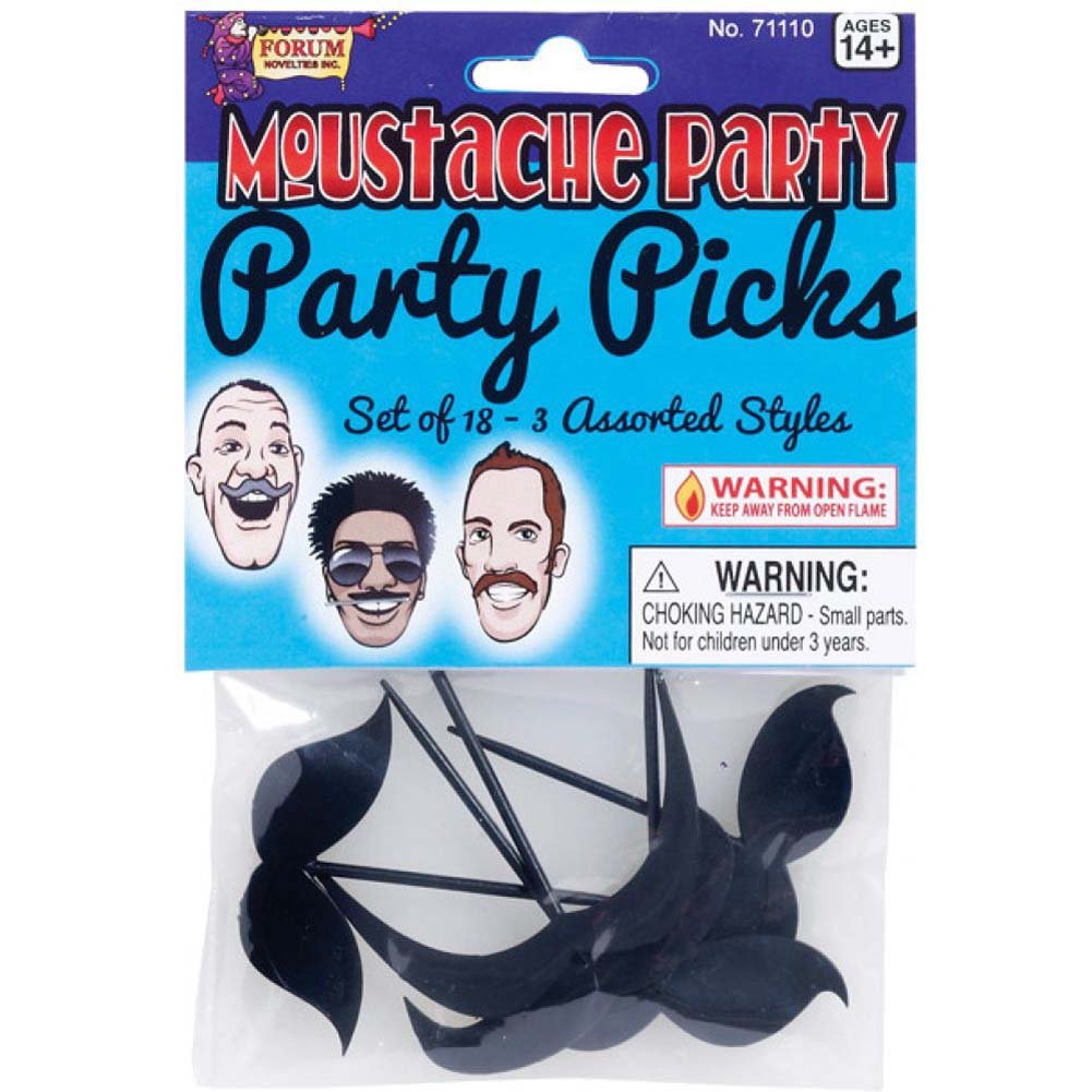 Forum Novelties Mustache Party Party Picks Black