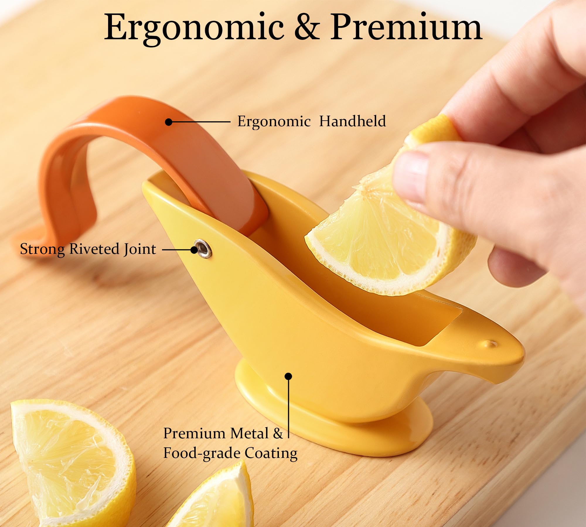 Domonic Home Stainless Steel Bird Lemon Squeezer - Heavy Duty Manual Juicer for Lemons & Limes