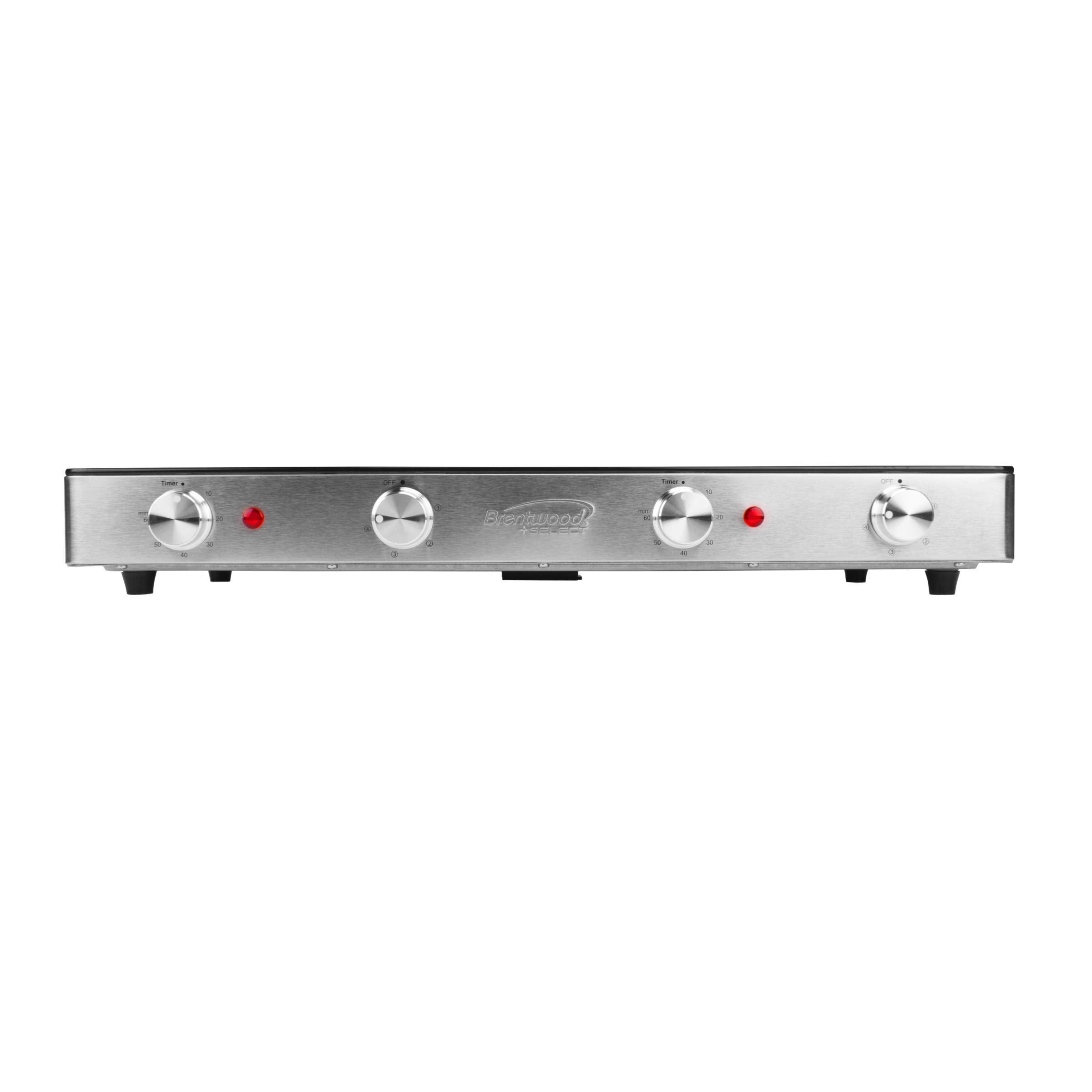 Brentwood Select Double Infrared Electric Countertop, 1800-Watt, With Timer, Stainless Steel