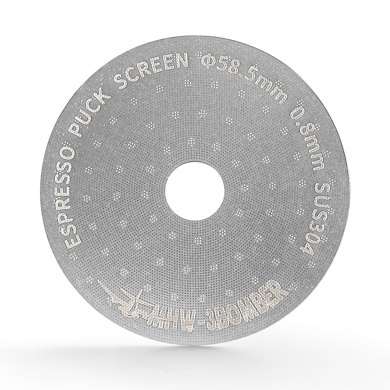 Mhw-3Bomber 58.5Mm Espresso Puck Screen With Round Hole Metal Espresso Filter 0.8Mm Thickness Coffee Filter For La Marzocco/Gagg