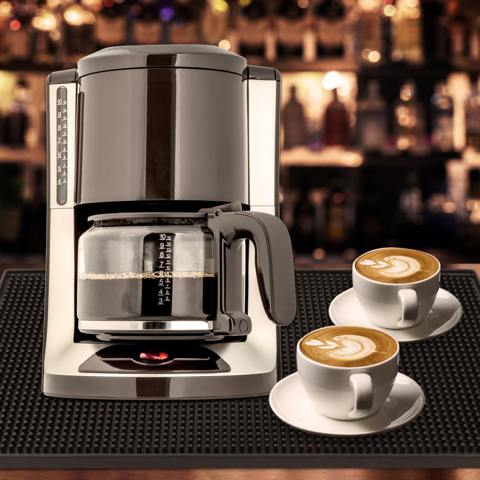 Extra Large (28 Inch By 16 Inch) Thick Rubber Service Bar Mat For Home Kitchen Counter Mat, Bartender Bar Mat, Dish Drying Mat,