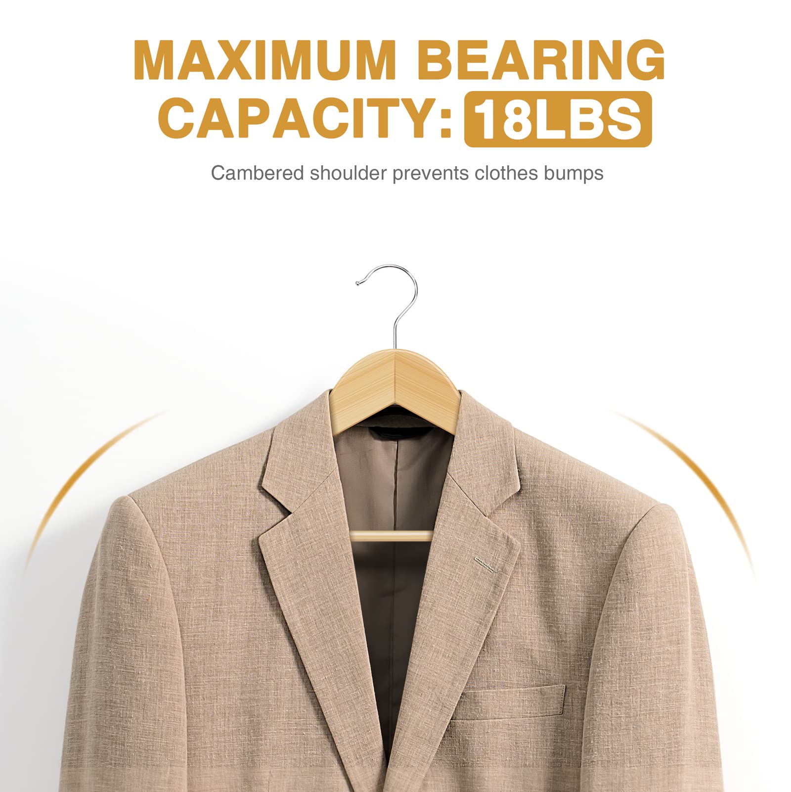 House Day Wooden Hangers 30 Pack Wood Clothes Hangers Smooth Finish Wooden Coat Hangers For Closet Heavy Duty Hangers Solid Wood