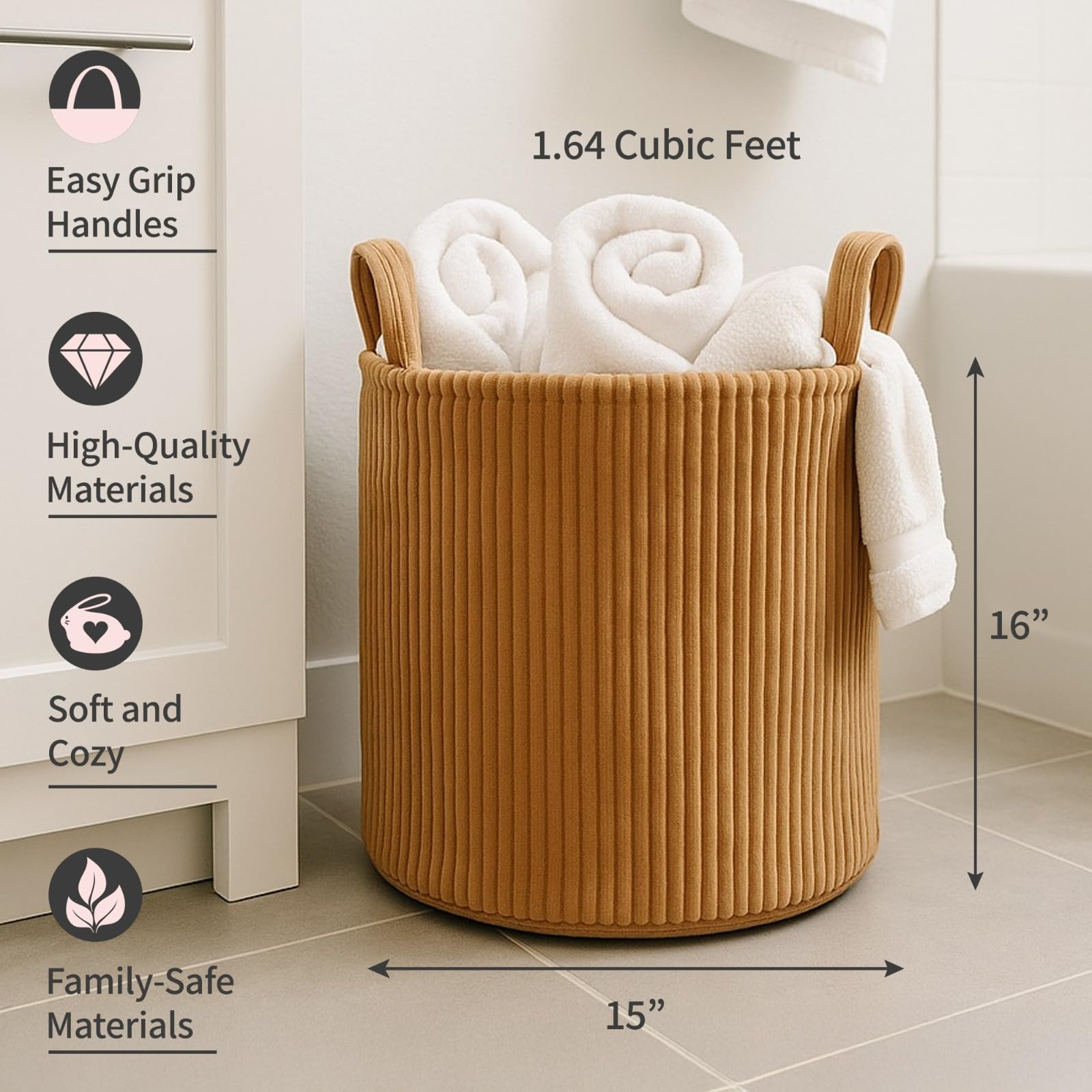 PUTSKA Small Storage Basket - Cute for Organizing, Decorative Storage Boxes, Mini Basket for Gifts and Shelves (Clay)