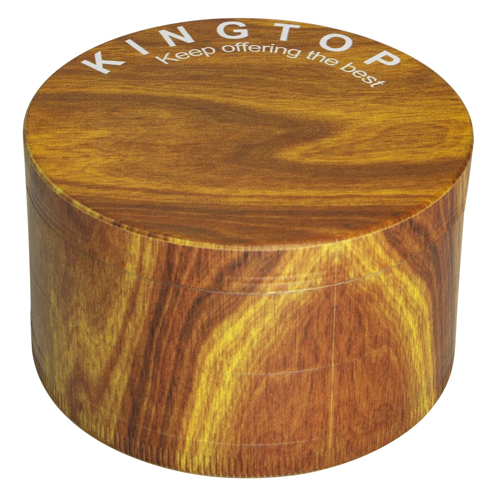 KINGTOP Grinder, Large 3 Spice Grinder (Wood Grain Brown)