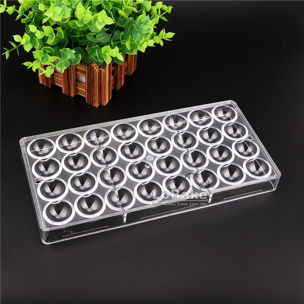 Lobake 32 Cavities 2.7Cm Diameter Half Ball Shape Polycarbonate Pc Chocolate Mold Starry Heven Candy Making Mouls Diy Bakery Too