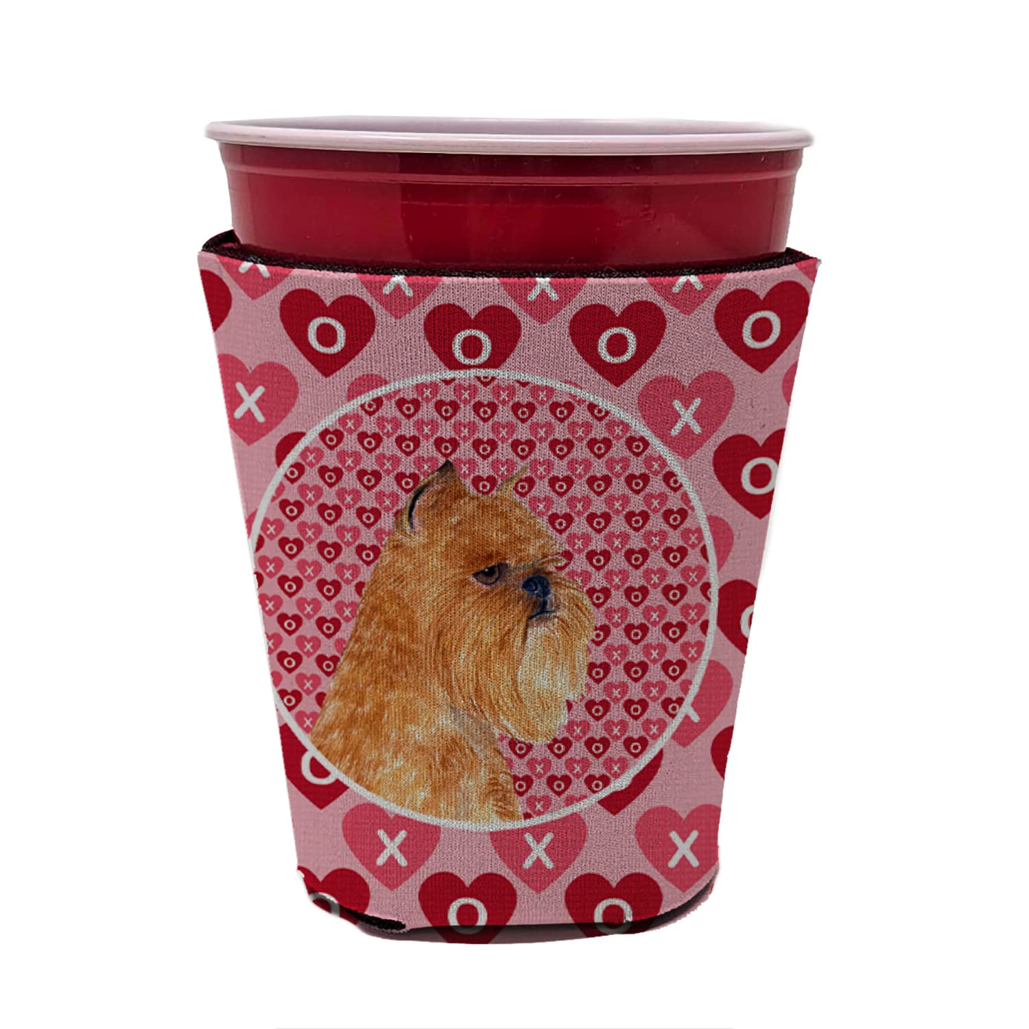 Brussels Griffon  Red Solo Cup Beverage Insulator Hugger