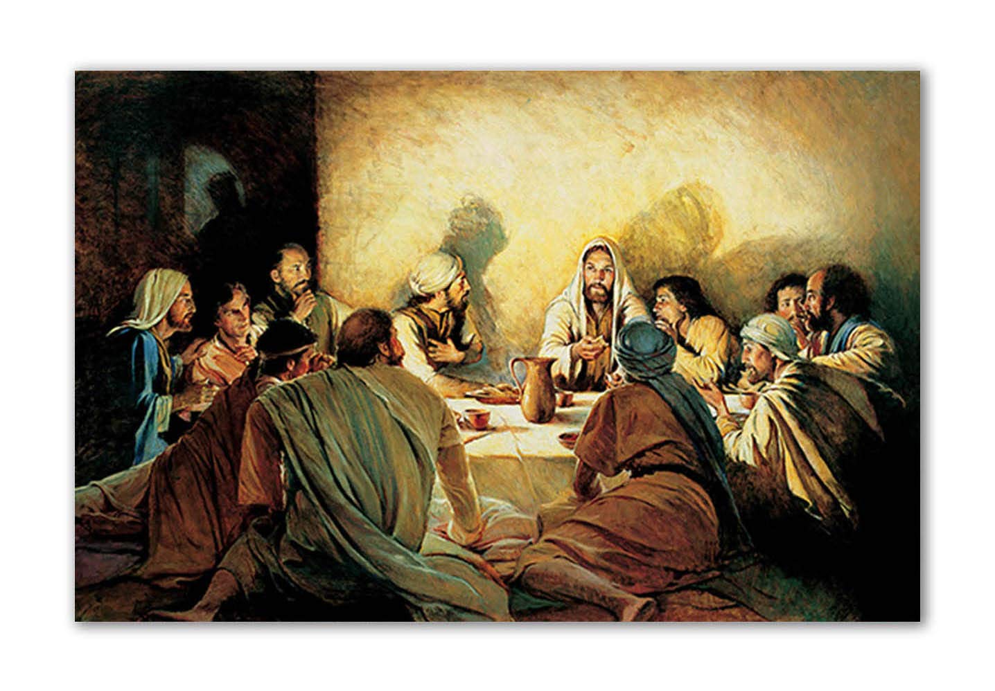 Tamatina Jesus Canvas Paintings - Jesus With His Disciples - Roman Catholic Church Paintings - Religious Canvas Paintings - Jesu